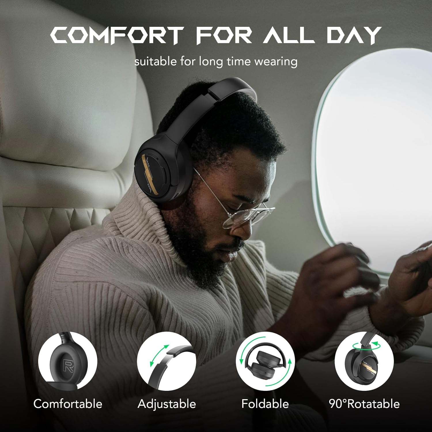 Black Shark Gaming Mouse Pad Desk Mat 47.2” x 23.6 Bluetooth Active Noise Cancelling Headphones Wireless - Image 7