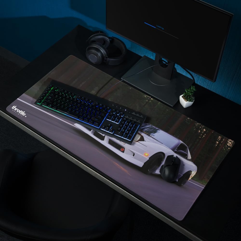 Car Enthusiast Mouse Pad XL 36×18 | S13 240SX Extended Mouse Pad | Extended Surface for Large Desks | Optimized for Precision Gaming Control | Large Work Mat for Office and Home Workstations - Image 4