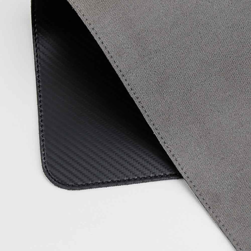 Carbon Fiber Textured Leather Desk Pad, Waterproof and Thickened Mouse Pad, Computer Keyboard Pad, Desktop Writing Desk Pad (Black,30 * 60cm) - Image 4