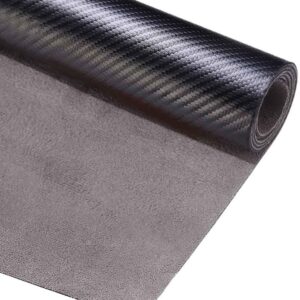 Carbon Fiber Textured Leather Desk Pad, Waterproof and Thickened Mouse Pad, Computer Keyboard Pad, Desktop Writing Desk Pad (Black,30 * 60cm)