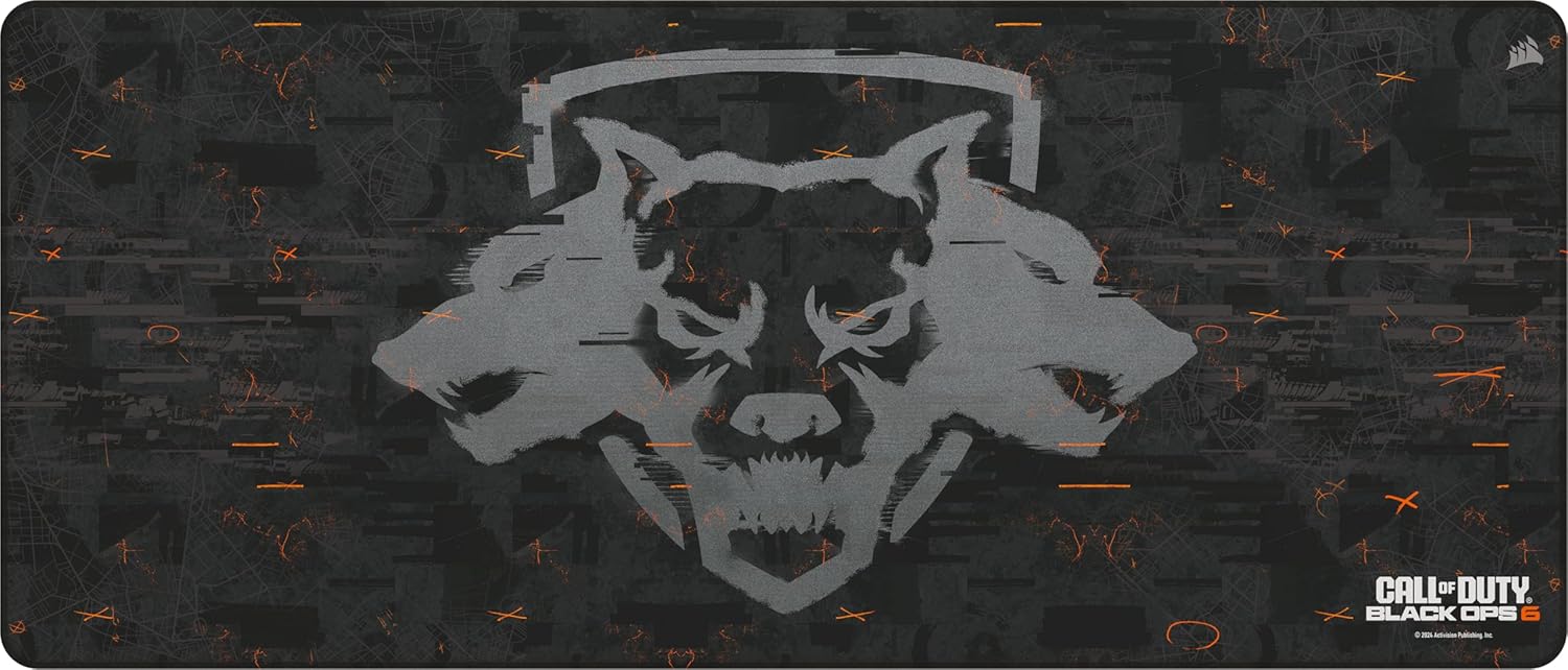 Corsair MM300 2XL Call of Duty®: Black Ops 6 Edition Anti-Fray Non-Slip Gaming Mouse Pad – 93cm x 40cm, Pro-Grade Cloth, Textile-Weaved Surface, Reinforced Stitched Edges