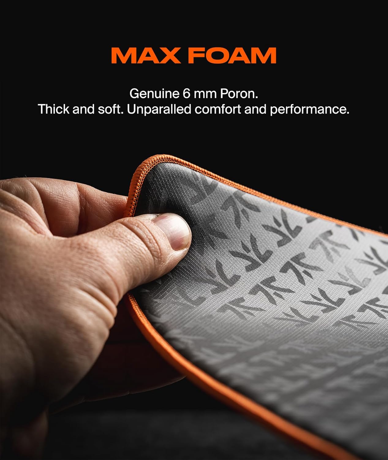 Fnatic MAX FOCUS3 L Pro Gaming Mouse Pad, Sunrise Orange Smooth Cloth Control Surface, Water Resistant Coating, with Non-Slip PORON Foam Base & Micro-Knit Stitched Edges (Size 18.9" x 15.85" x 0.24") - Image 2