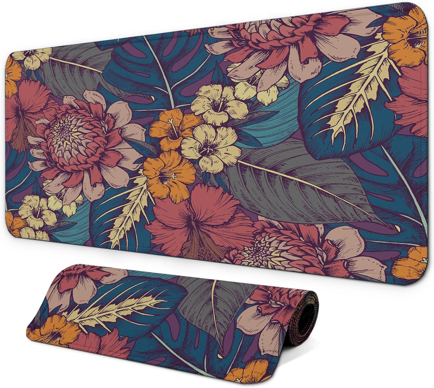 FTSYAD Large Computer Mouse Pad with Non-Slip Base for Desktop, Cute Gaming Mouse Mat with Stitched Edges, Long Extended Anime Mousepad for Laptop, 31.5 x 11.8 inches (Pink Cherry Blossoms) - Image 9