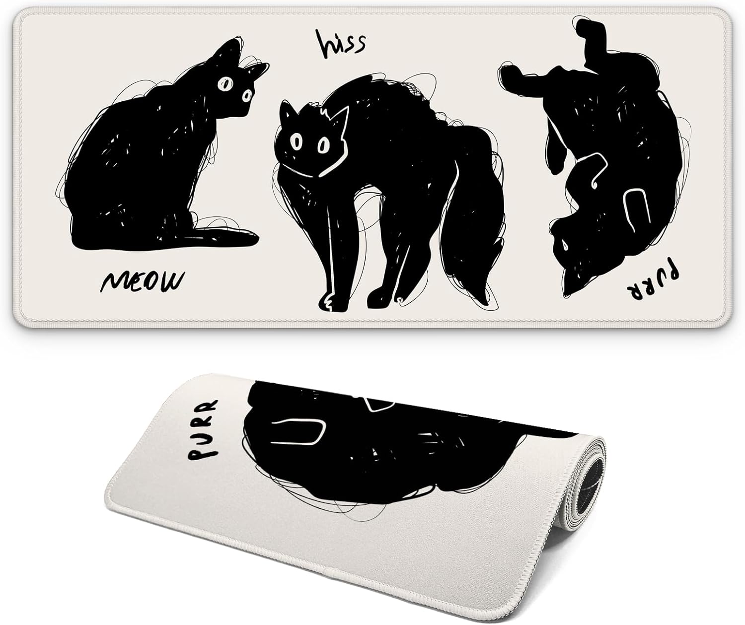 FTSYAD Large Computer Mouse Pad with Non-Slip Base for Desktop, Cute Gaming Mouse Mat with Stitched Edges, Long Extended Anime Mousepad for Laptop, 31.5 x 11.8 inches (Pink Cherry Blossoms) - Image 15