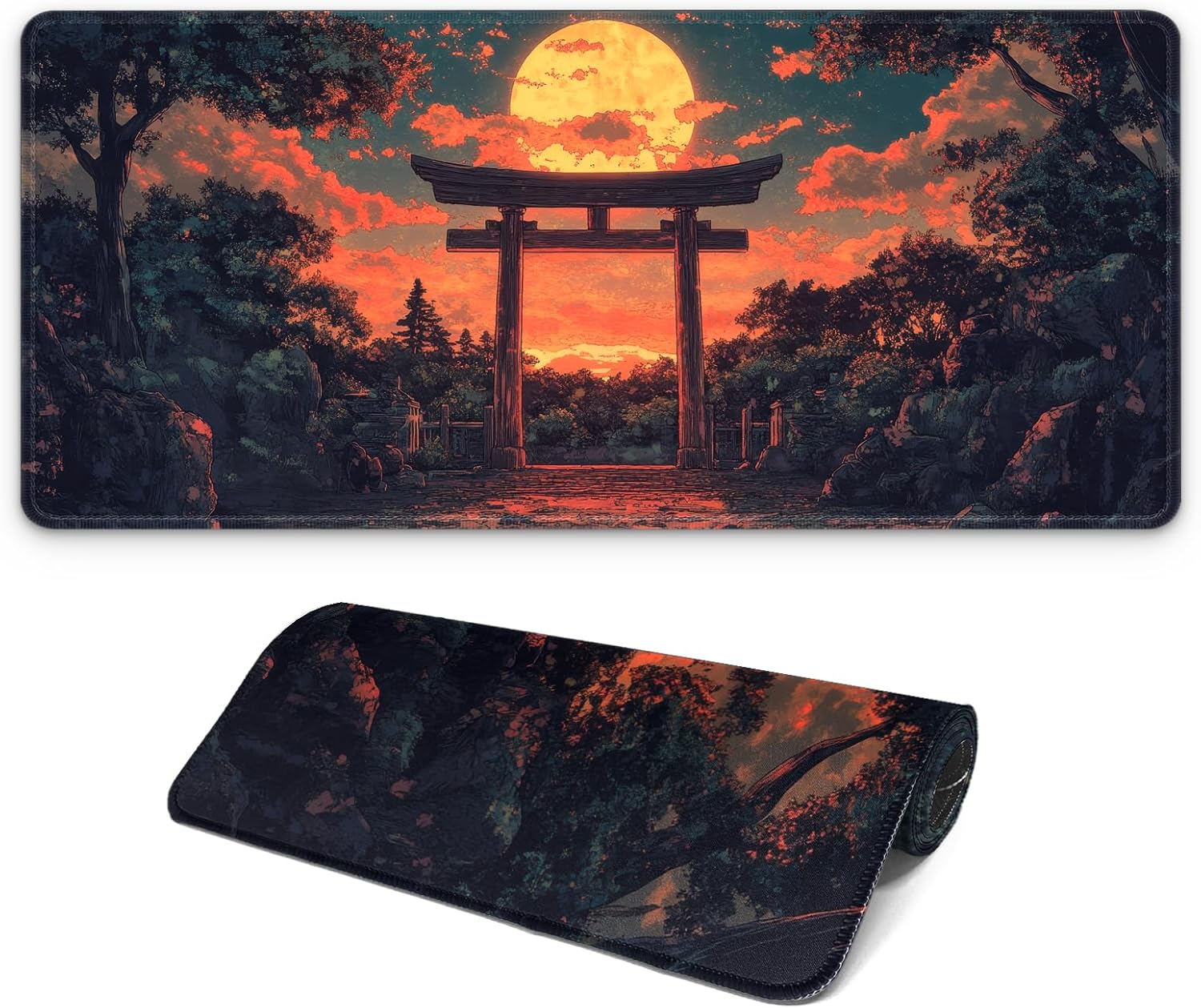 FTSYAD Large Computer Mouse Pad with Non-Slip Base for Desktop, Cute Gaming Mouse Mat with Stitched Edges, Long Extended Anime Mousepad for Laptop, 31.5 x 11.8 inches (Pink Cherry Blossoms) - Image 12