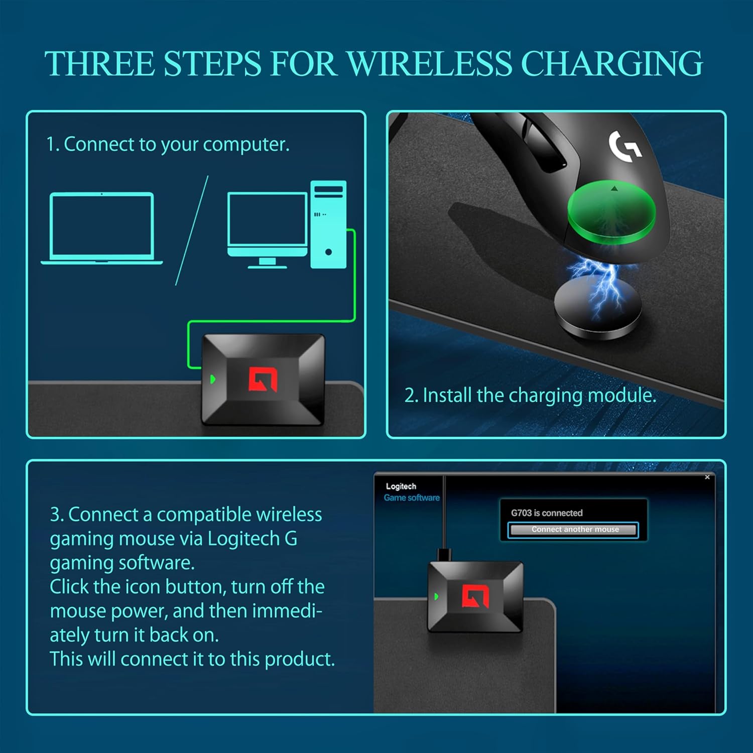 Gaming Mouse Pad for Lightspeed Mouse,for Logitech G703/G502/G309/PRO X Superlight 2 DEX/PRO 2 Lightspeed/PRO Wireless - Image 6