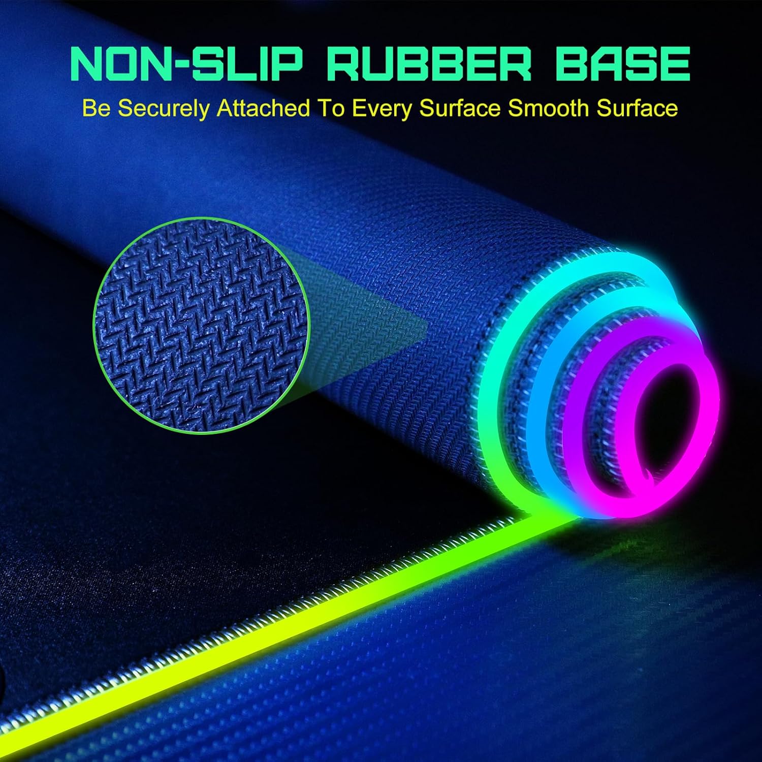 GIM Wireless Charging RGB Gaming Mouse Pad 15W, LED Mouse Mat 900x400x4MM, 10 Light Modes Extra Large Mousepad Non-Slip Rubber Base Computer Keyboard Mat for Gaming, MacBook, PC, Laptop, Desk - Image 4