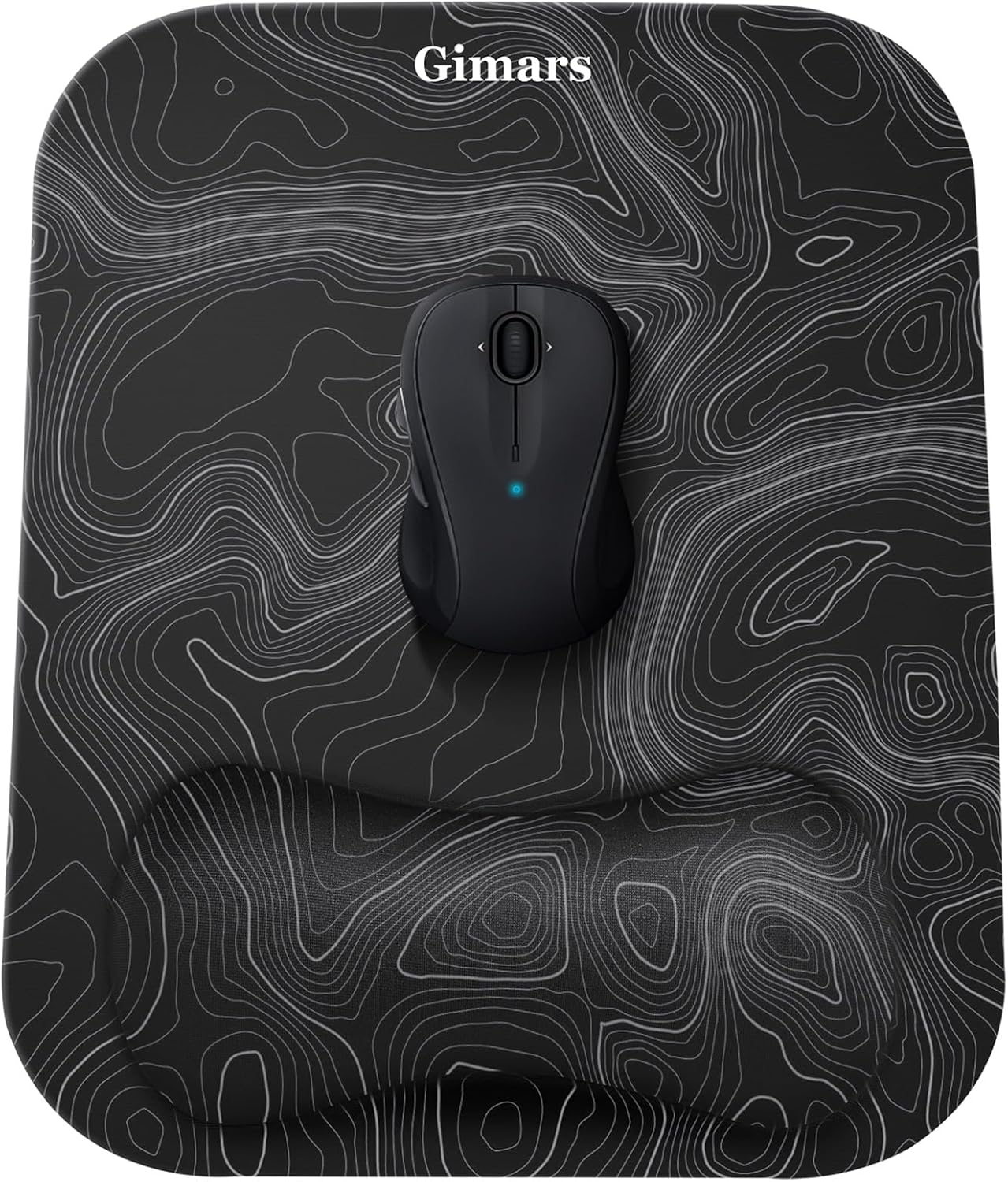Gimars Mouse Pad with Wrist Rest, Large Smooth Superfine Fibre Memory Foam Ergonomic Mouse Pad, Comfortable Mousepad with Nonslip Base for Pain Relief, Laptop, Computer, Gaming, Office, 11 x 8.26'' - Image 9