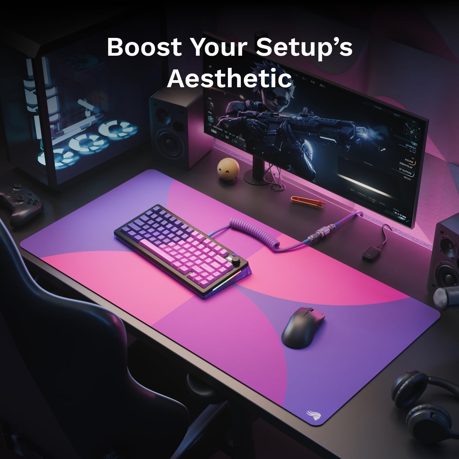 Glorious Gaming Mouse Pad GMP 2 - Nebula - XXL - Spill-Proof Mouse Pad, Optimised for Gaming Sensors, Balanced Surface for Speed & Control, Anti-fray Edges - 915mm x 460mm x 3mm - 2XL Desk Mat - Image 4