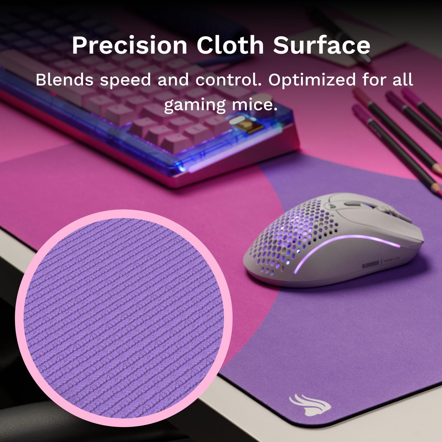 Glorious Gaming Mouse Pad GMP 2 - Nebula - XXL - Spill-Proof Mouse Pad, Optimised for Gaming Sensors, Balanced Surface for Speed & Control, Anti-fray Edges - 915mm x 460mm x 3mm - 2XL Desk Mat - Image 3