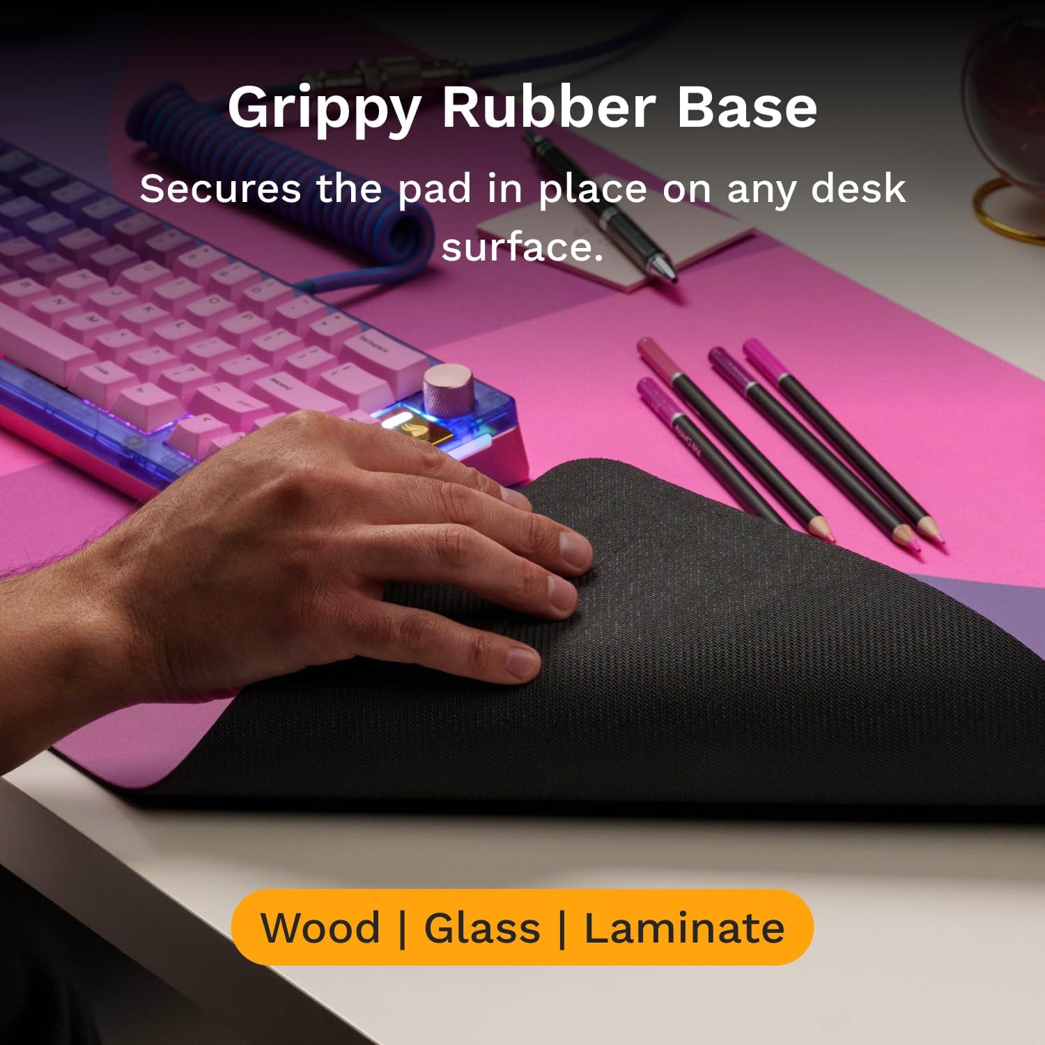 Glorious Gaming Mouse Pad GMP 2 - Nebula - XXL - Spill-Proof Mouse Pad, Optimised for Gaming Sensors, Balanced Surface for Speed & Control, Anti-fray Edges - 915mm x 460mm x 3mm - 2XL Desk Mat - Image 5