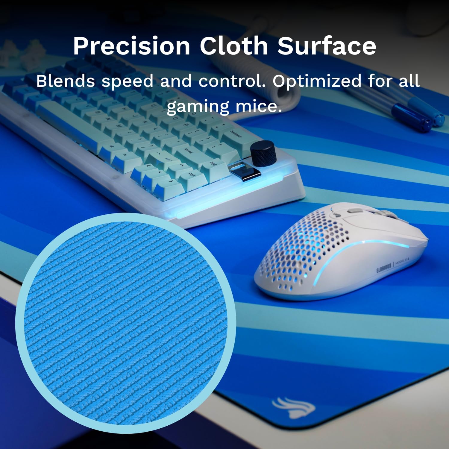 Glorious Gaming Mouse Pad GMP 2 - Ocean - XXL - Spill-Proof Mouse Pad, Optimised for Gaming Sensors, Balanced Surface for Speed & Control, Anti-fray Edges - 915mm x 460mm x 3mm - 2XL Desk Mat - Image 3