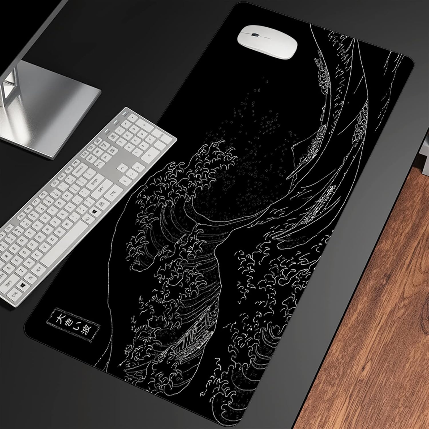 Great Wave Off Art Large Size Mouse Pad Natural Rubber PC Computer Gaming Mousepad Desk Mat Locking Edge for CS GO LOL (Color : SNC-005, Size : 1200x600x3mm) - Image 2