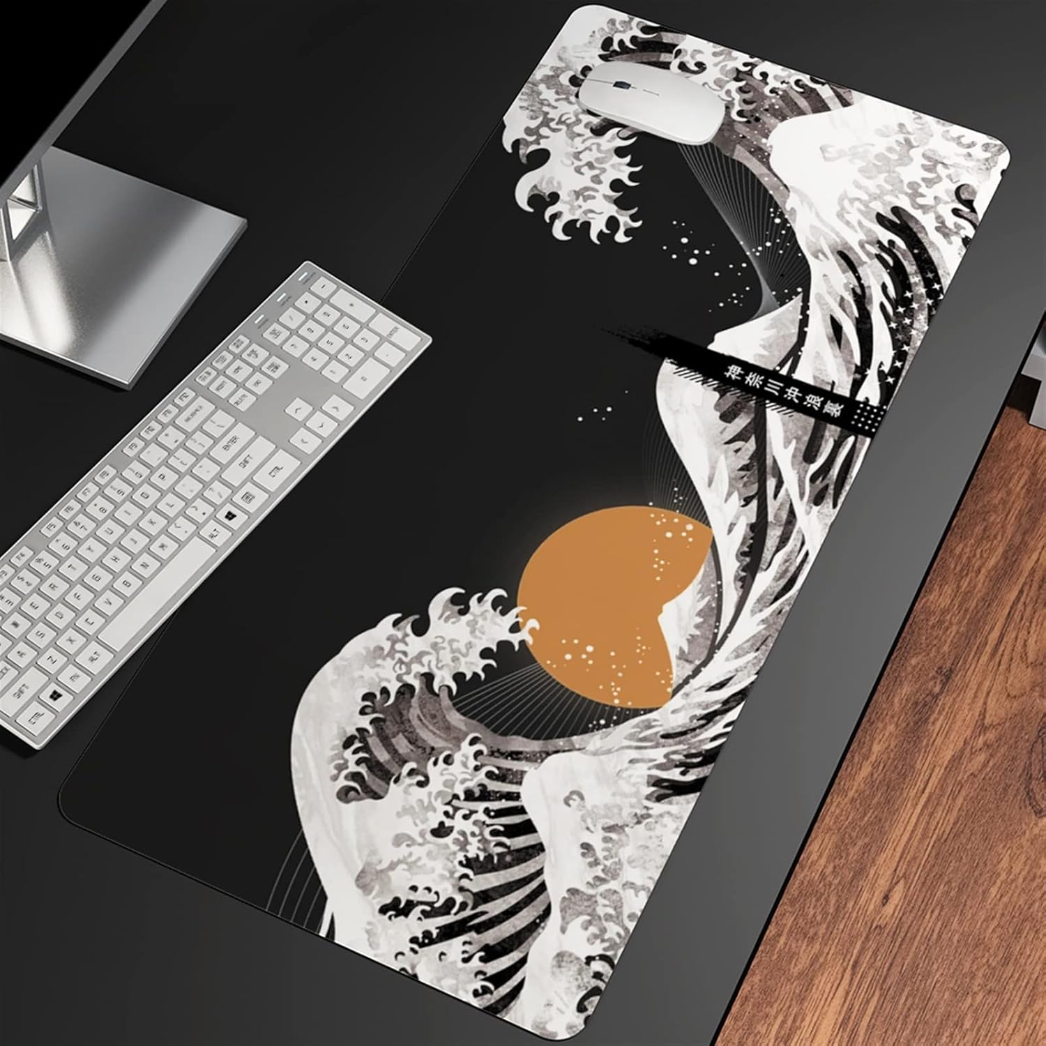 Great Wave Off Art Large Size Mouse Pad Natural Rubber PC Computer Gaming Mousepad Desk Mat Locking Edge for CS GO LOL (Color : SNC-005, Size : 1200x600x3mm) - Image 3