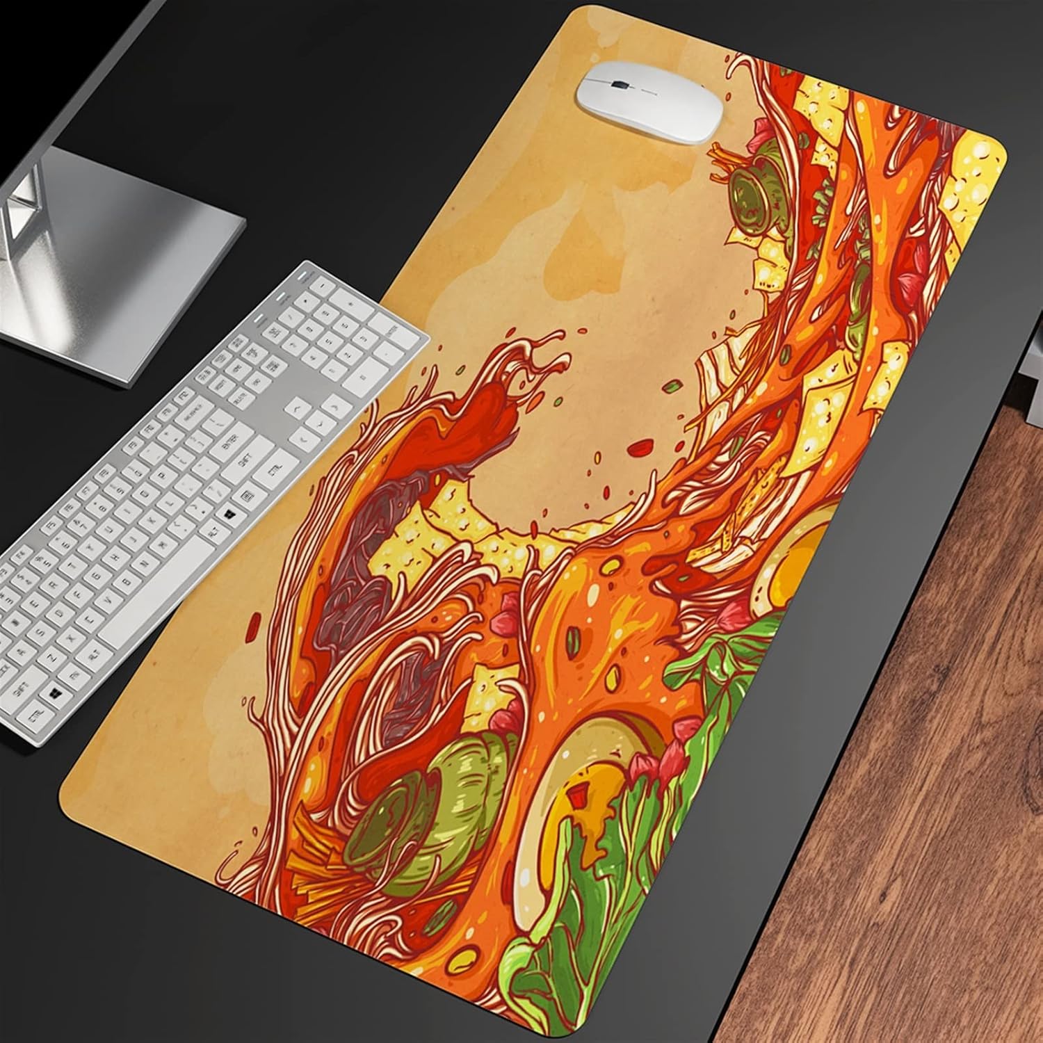 Great Wave Off Art Large Size Mouse Pad Natural Rubber PC Computer Gaming Mousepad Desk Mat Locking Edge for CS GO LOL (Color : SNC-005, Size : 900x400x3mm)