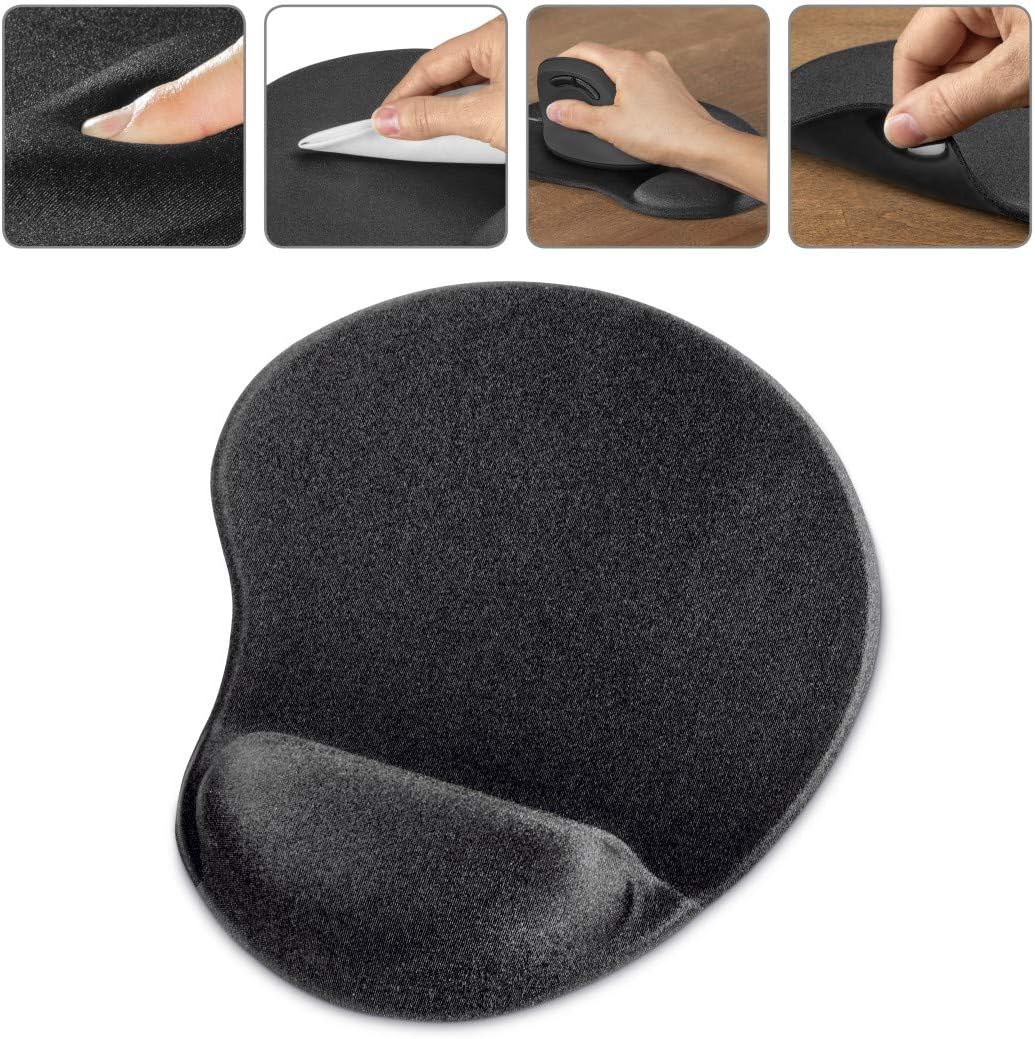 Hama | Ergonomic Mouse Pad for Wrist | Anti Slip | Black - Image 2