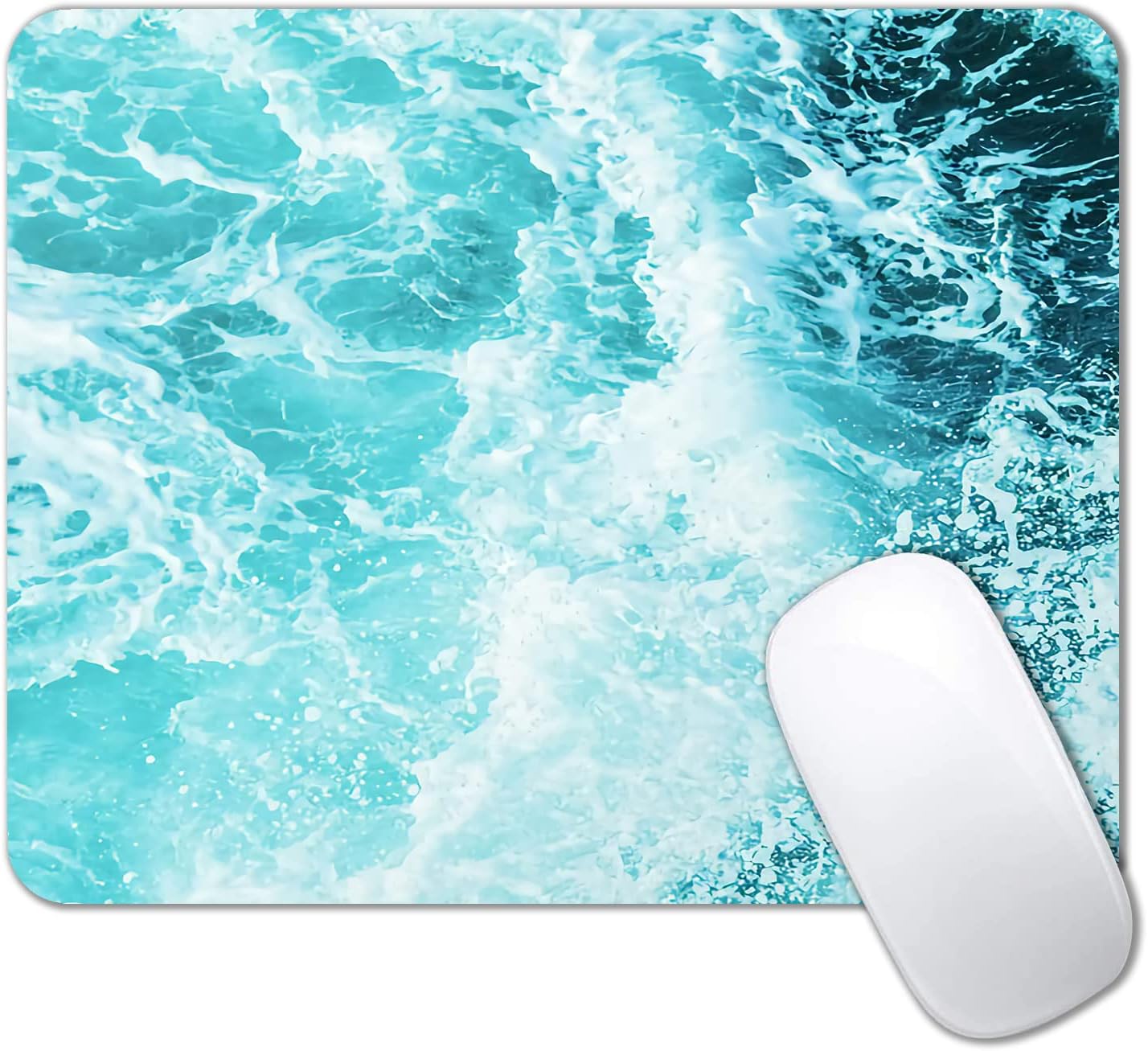 IMAYONDIA Cute Pink Flowers Mouse Pad, Cherry Blossom Mouse Pad, Serene Blossoms on Black Elegant Floral Mousepad, Japanese Minimalistic Mice pad for Computer Office Girl, 9.5 x 7.9 Inch - Image 10