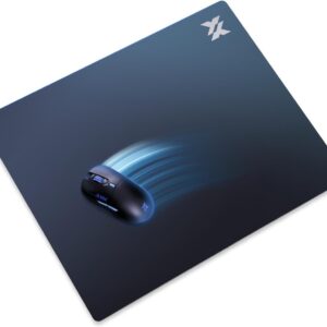 IPASON Tempered Glass Gaming Mouse Pad Ultra-Smooth Micro-Etched Surface Improved Precision & Speed Impact&Scratch Resistant Anti-Slip High-Density Silicone Rubber Base 19.6X15.7\u2033 Large Mouse Mat