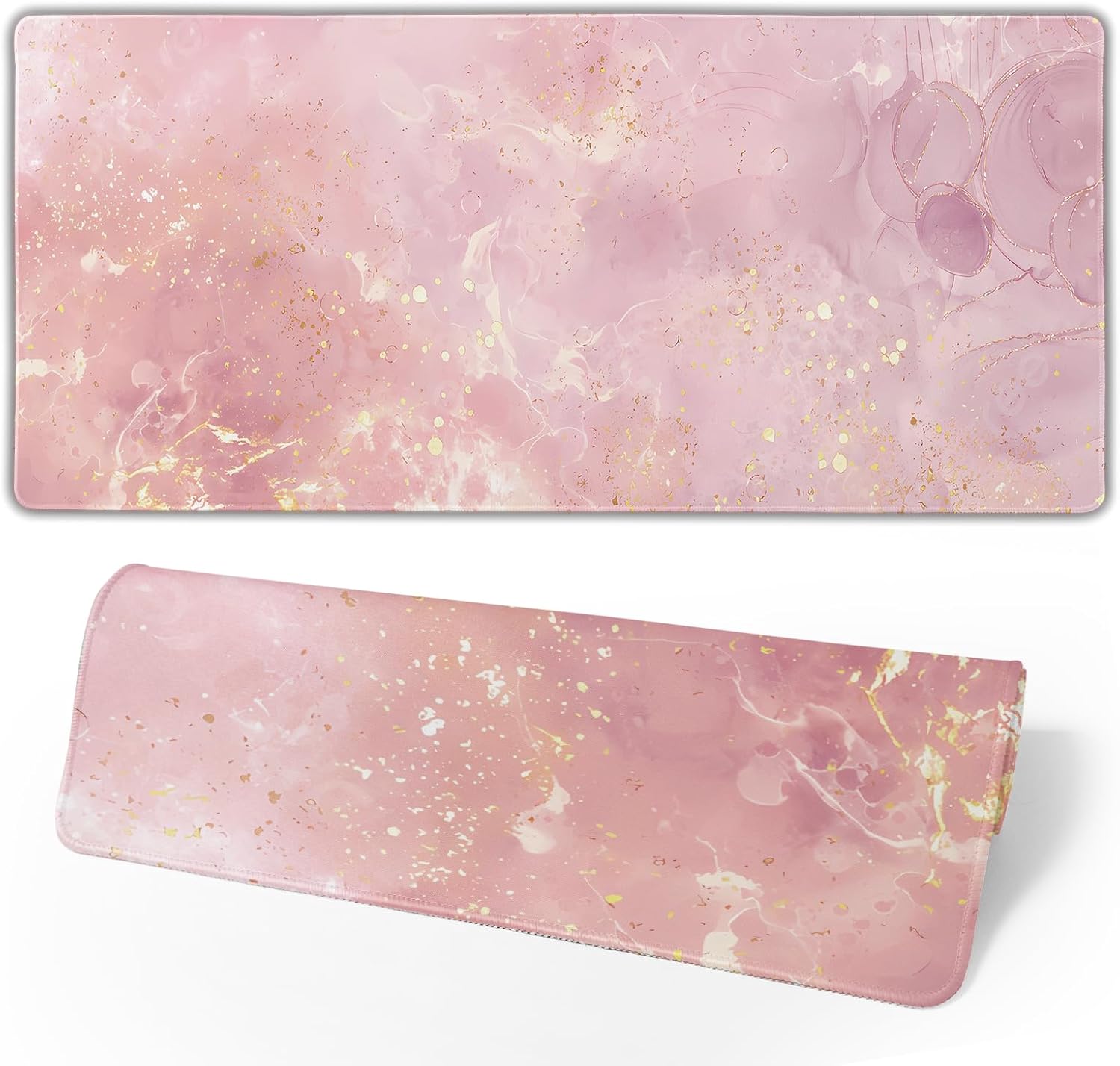 Japanese Gaming Mouse Pad Black Mouse Pad Kanagawa Large Mousepad Non-Slip Rubber Base Waterproof with Stitched Edges for Gaming Office Home, 31.5x11.8 Inch (Black Wave) - Image 28