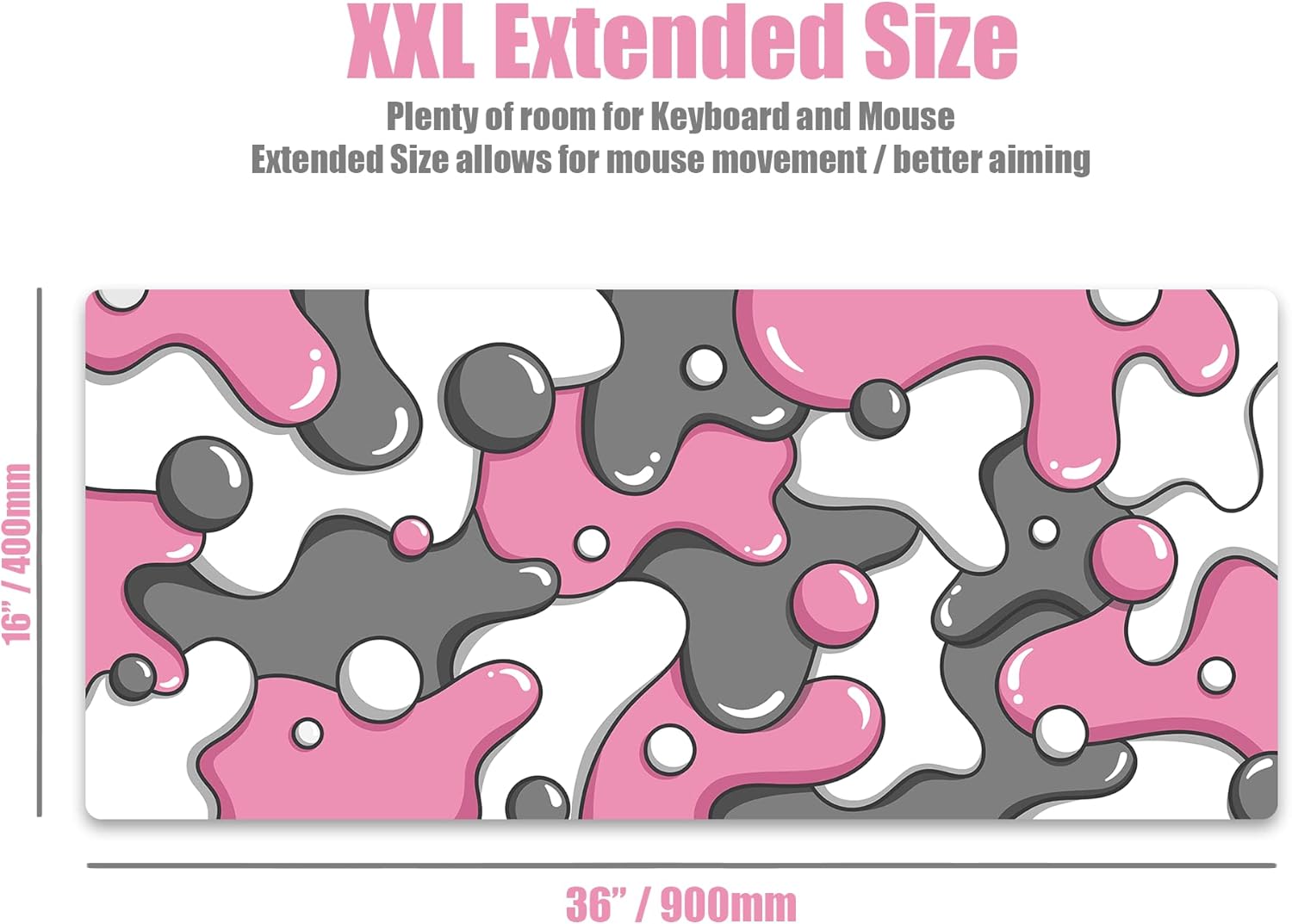 Kraken XXL Drip Pink & White Mouse Pad Gaming Mousepad + Kraken Echo RGB Gaming Microphone - Image 2