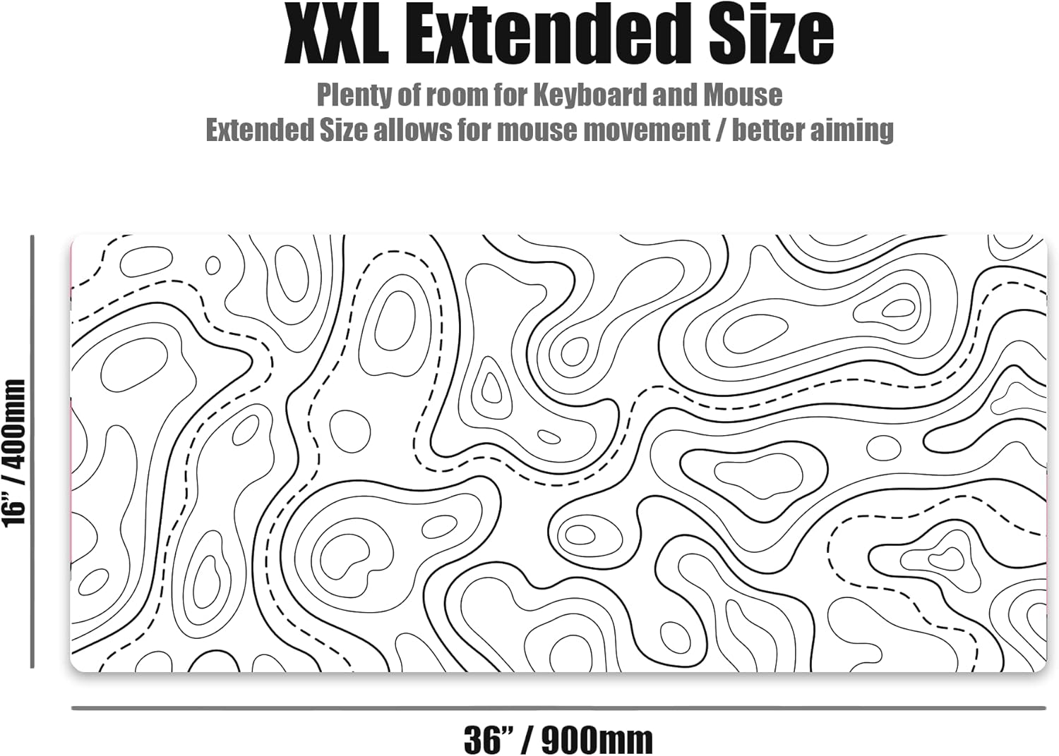 Kraken XXL White Topographic Mouse Pad Gaming Mousepad + Kraken Echo RGB Gaming Microphone - Image 2