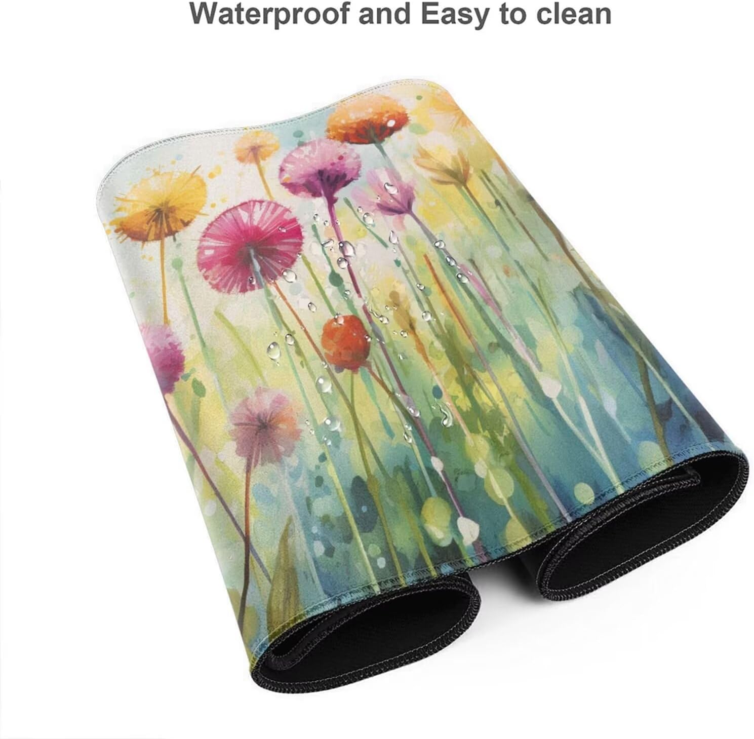 Large Mouse Pad 39.4x19.7 inch, Dandelion Mouse Pad with Non-Slip Rubber Base, Colourful Mousepad Desk Mat with Stitched Edges, Gaming Mousepad Waterproof Desk Mat for Keyboard, Office Supplies Q987 - Image 5