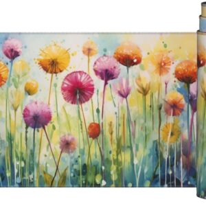 Large Mouse Pad 39.4x19.7 inch, Dandelion Mouse Pad with Non-Slip Rubber Base, Colourful Mousepad Desk Mat with Stitched Edges, Gaming Mousepad Waterproof Desk Mat for Keyboard, Office Supplies Q987