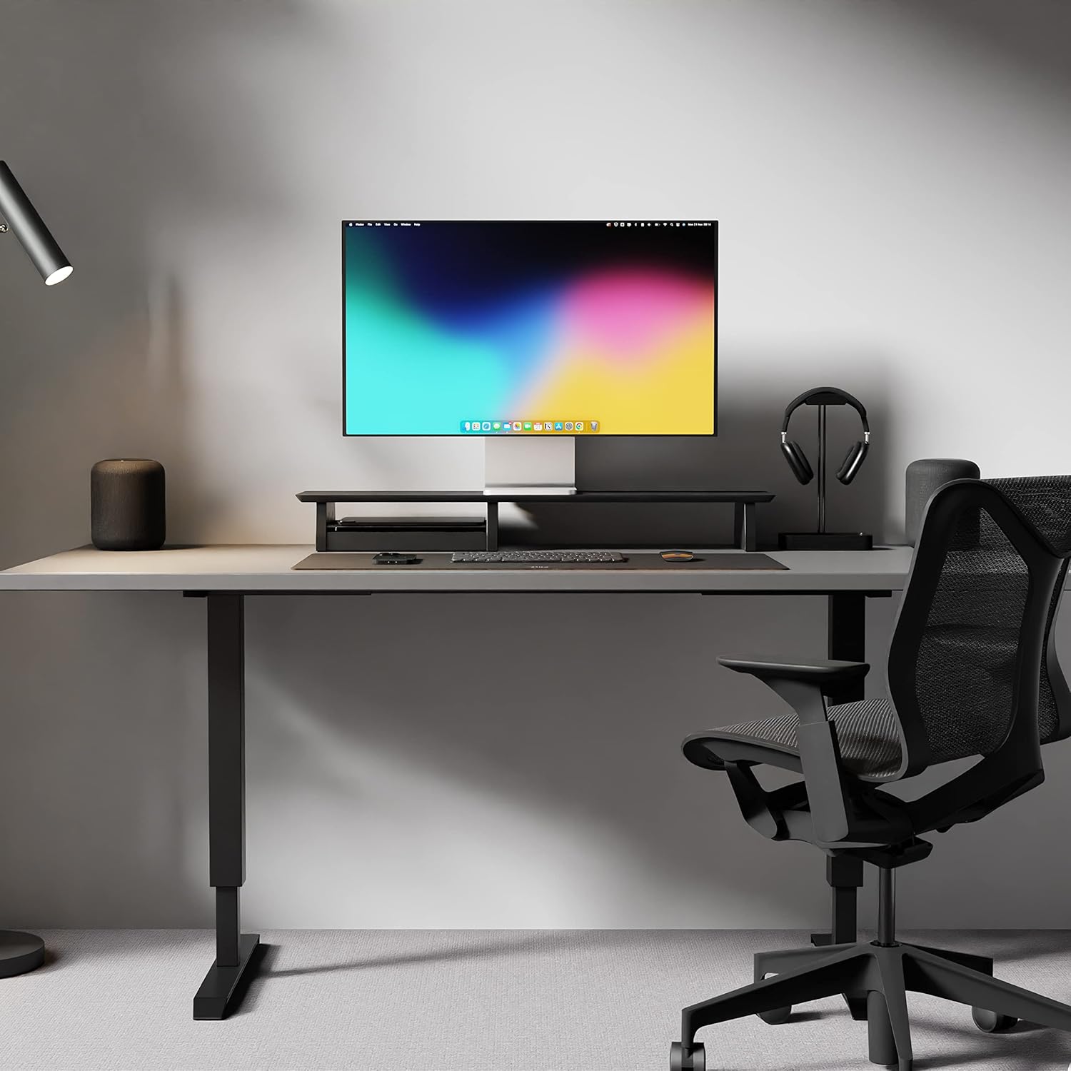 Leather Desk Mat Non Slip Large Mouse Pad Desk Blotter (Deep Black, Large - 33.5" x 15.7") - Image 9