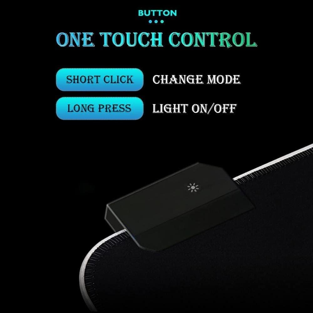 Led Gaming Mouse Pad,Large LED Planet Mousepad,RGB Gaming Mouse Pad,14 Lighting Modes,Oversized Thick Light Up Mouse Mat,Giant Desk Pad Keyboard Pad (Color : E, Size : 400x450x4mm) - Image 5