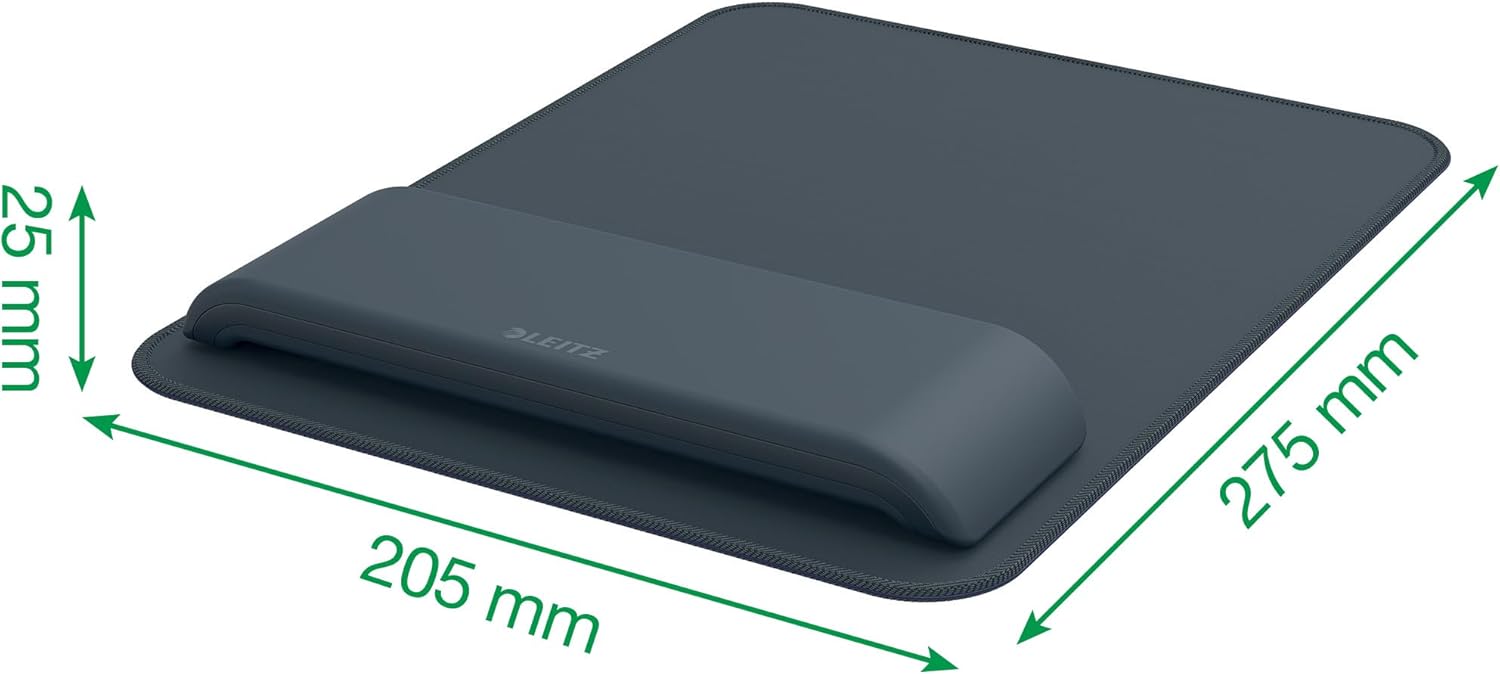 Leitz Ergo 65170089 Mouse Mat with Adjustable Wrist Rest, Two Height Settings, Improves Posture & Blood Circulation, Computer Mouse Pad, Ergo Series, Velvet Grey\/White - Image 3