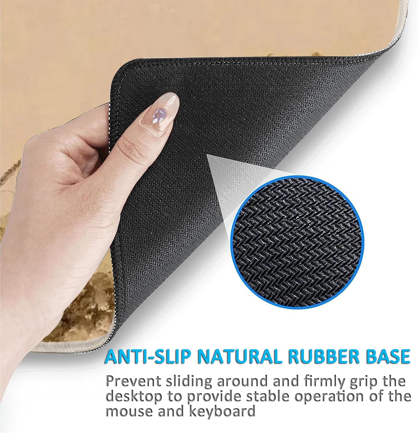 LL-COEUR Extended Non-Slip Mousepad Large Gaming Mouse Mat Long Table Desk Pad 1000 x 500 x 3 mm (Multi) - Image 6