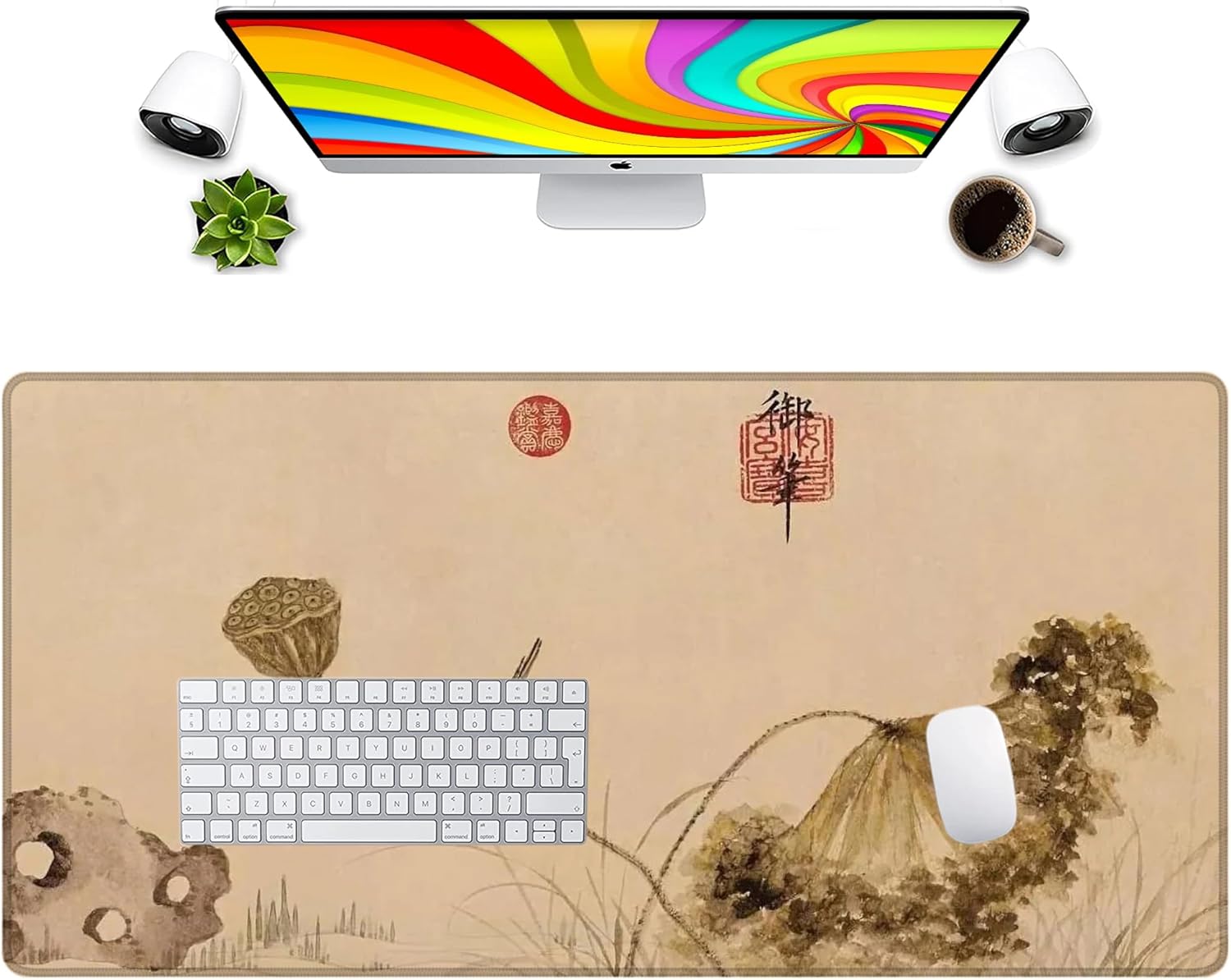 LL-COEUR Extended Non-Slip Mousepad Large Gaming Mouse Mat Long Table Desk Pad 1000 x 500 x 3 mm (Multi) - Image 3