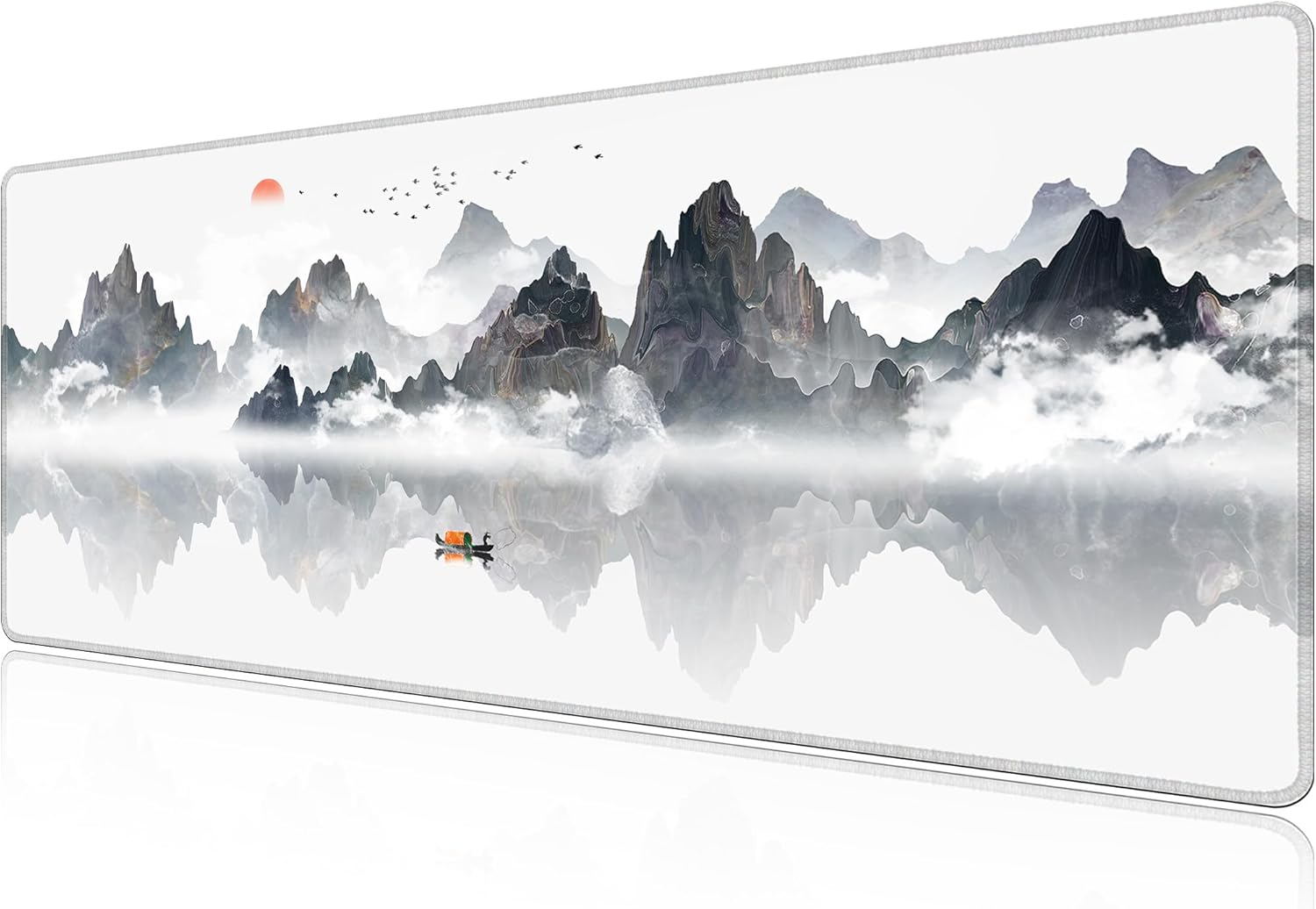 LL-COEUR Landscape Extended Mousepad 47.2x19.6x0.12inch Waterproof Keyboard Mouse Mat with Anti-Slip Rubber Base Long Desk Pad for Gamer Office Home