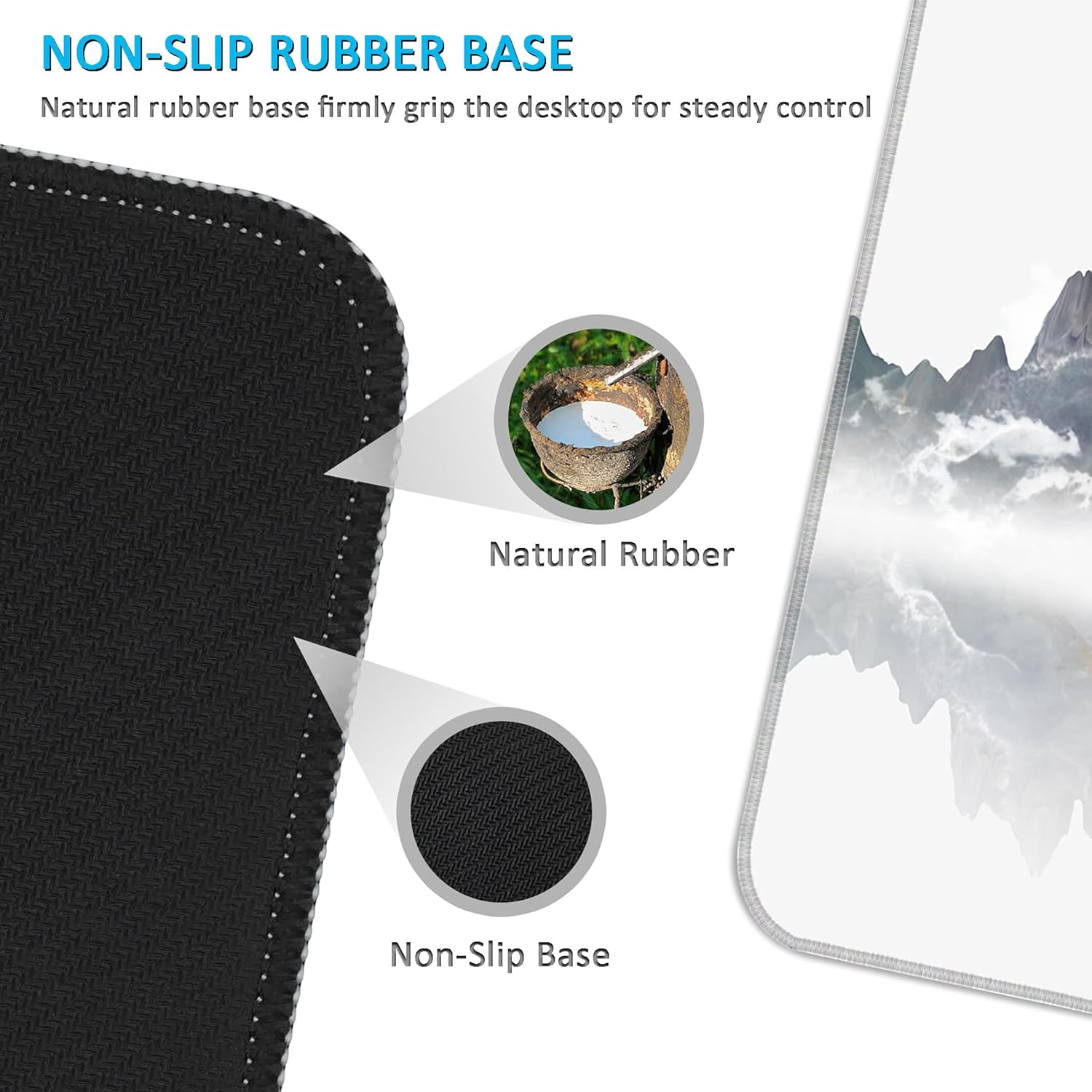 LL-COEUR Landscape Extended Mousepad 47.2x19.6x0.12inch Waterproof Keyboard Mouse Mat with Anti-Slip Rubber Base Long Desk Pad for Gamer Office Home - Image 6