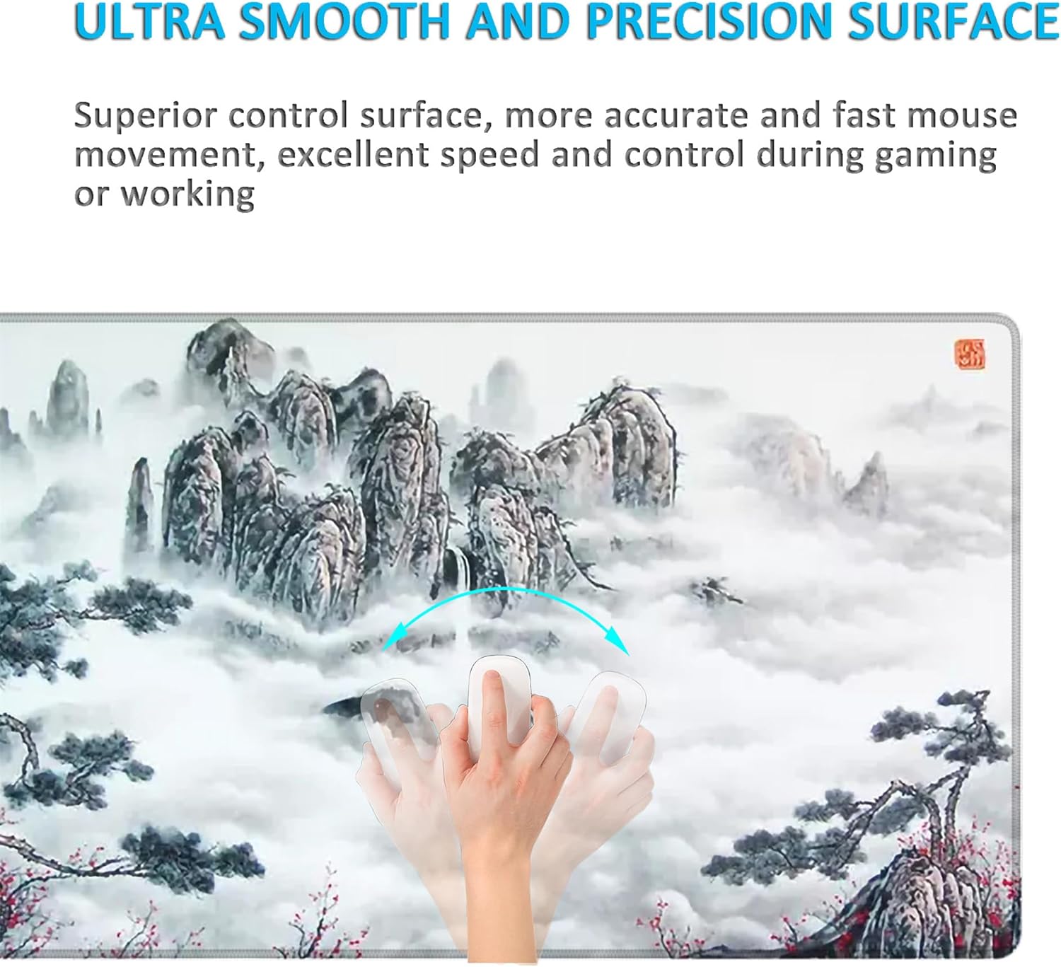 LL-COEUR XXL Computer Laptop Mouse Pad Gaming Play Mat Landscape Office Desk Mat (Colour 6, 1000 x 500 x 3 mm) - Image 5