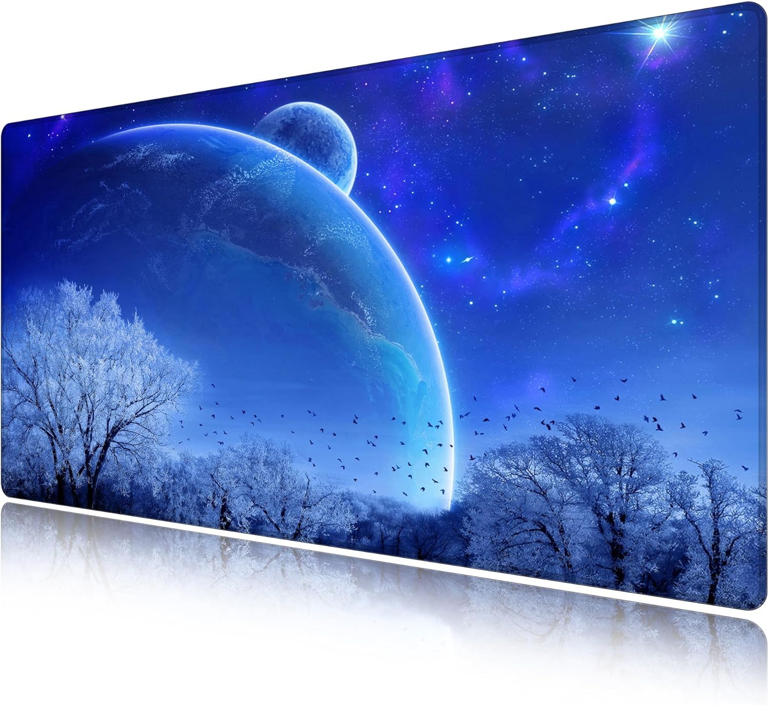 LL-COEUR XXL Computer Laptop Mouse Pad Gaming Play Mat Starry Sky Office Desk Mat (1200 x 600 x 3 mm)