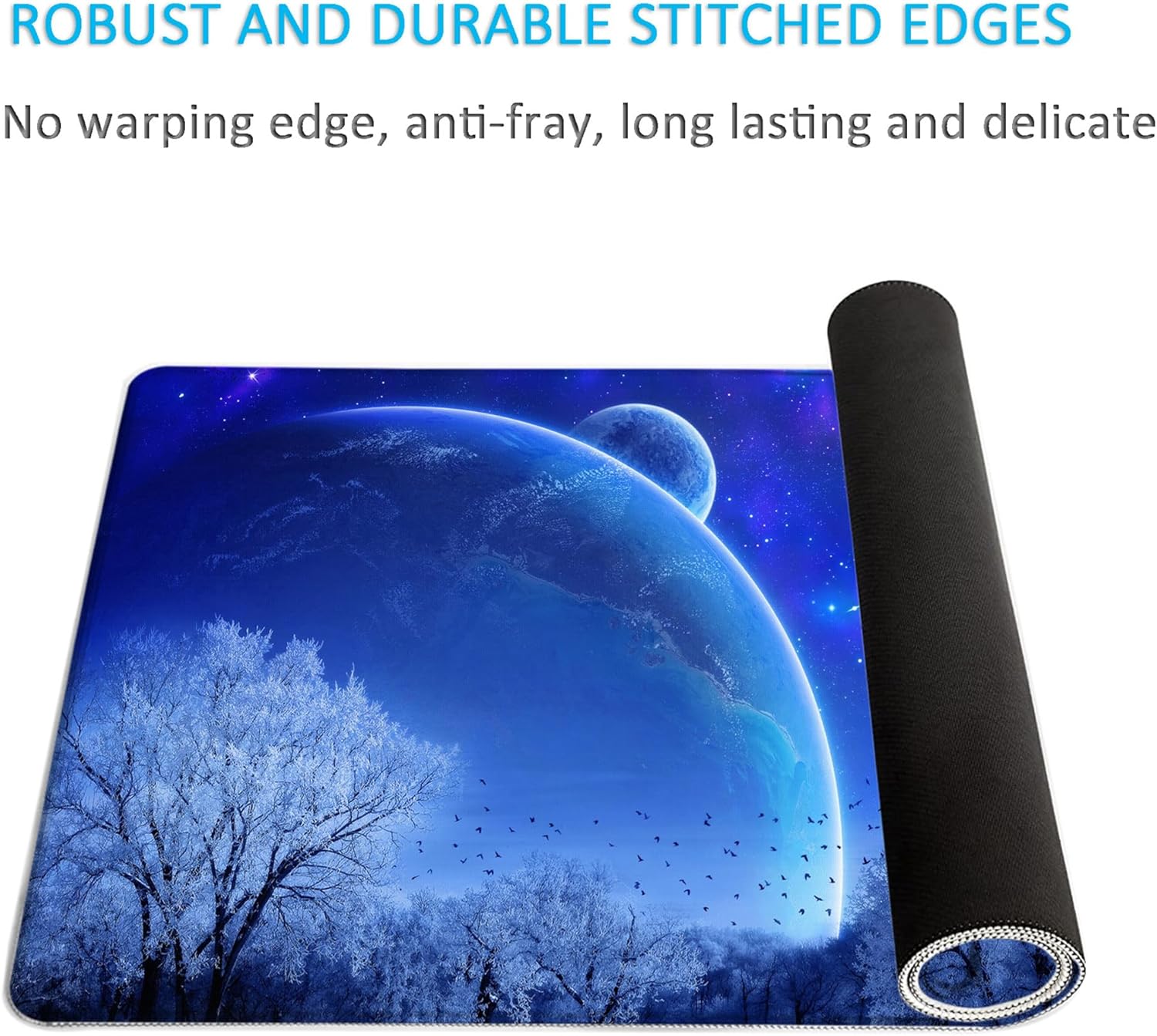 LL-COEUR XXL Computer Laptop Mouse Pad Gaming Play Mat Starry Sky Office Desk Mat (1200 x 600 x 3 mm) - Image 4