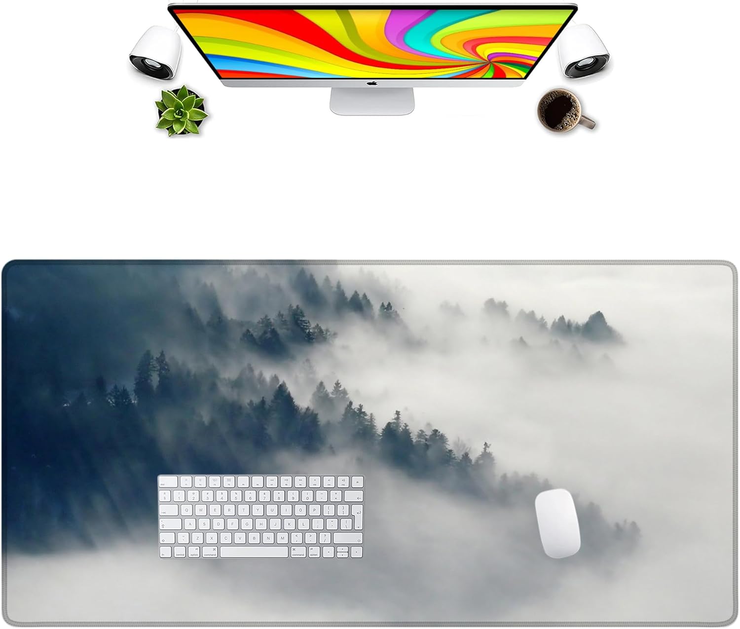 LL-COEUR XXL Gaming Mouse Pad Computer Keyboard Mat Office Desk Mat 120 x 60 cm (Colour 3, 1200 x 600 x 3 mm) - Image 3