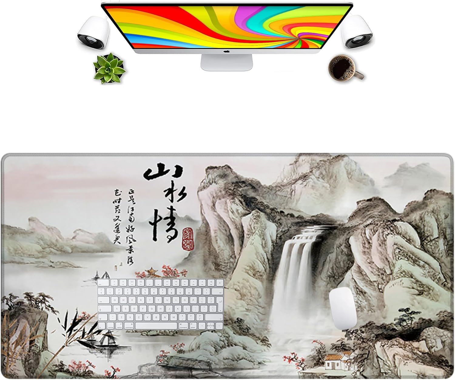 LL-COEUR XXL Laptop Mouse Pad Gaming Play Mat Landscape Table Desk Mat (Colour 1, 1200 x 600 x 3 mm) - Image 3