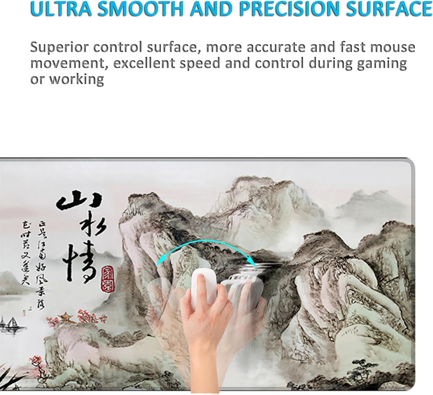 LL-COEUR XXL Laptop Mouse Pad Gaming Play Mat Landscape Table Desk Mat (Colour 1, 1200 x 600 x 3 mm) - Image 5