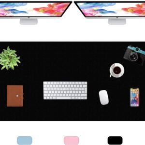 LL-COEUR XXL Leather Mouse Pad Gaming Keyboard Mat Waterproof Table Mat (Black, 1400 x 600 x 2 mm)