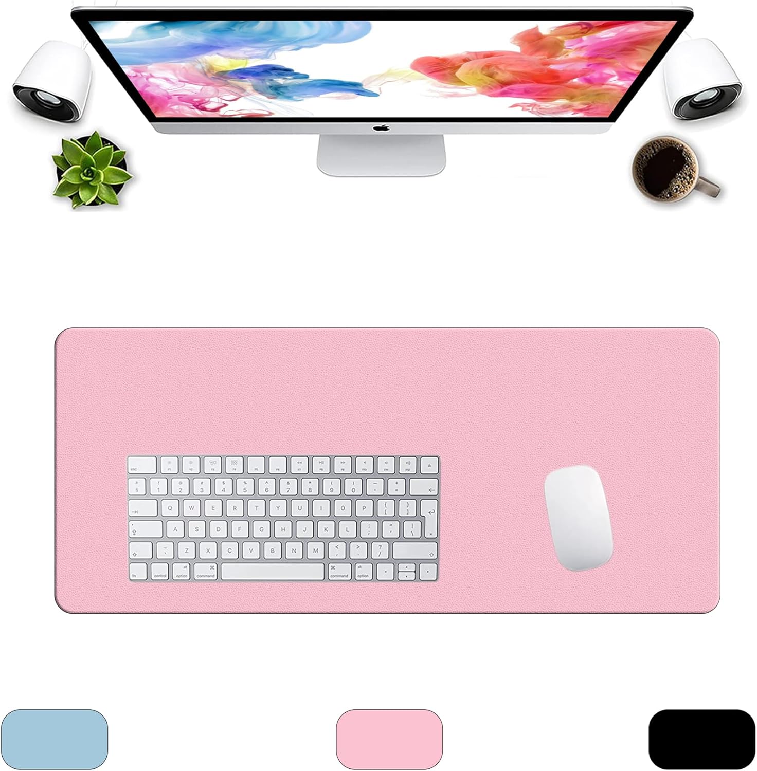 LL-COEUR XXL Leather Mouse Pad Gaming Keyboard Mat Waterproof Table Mat (Black, 1400 x 600 x 2 mm) - Image 16