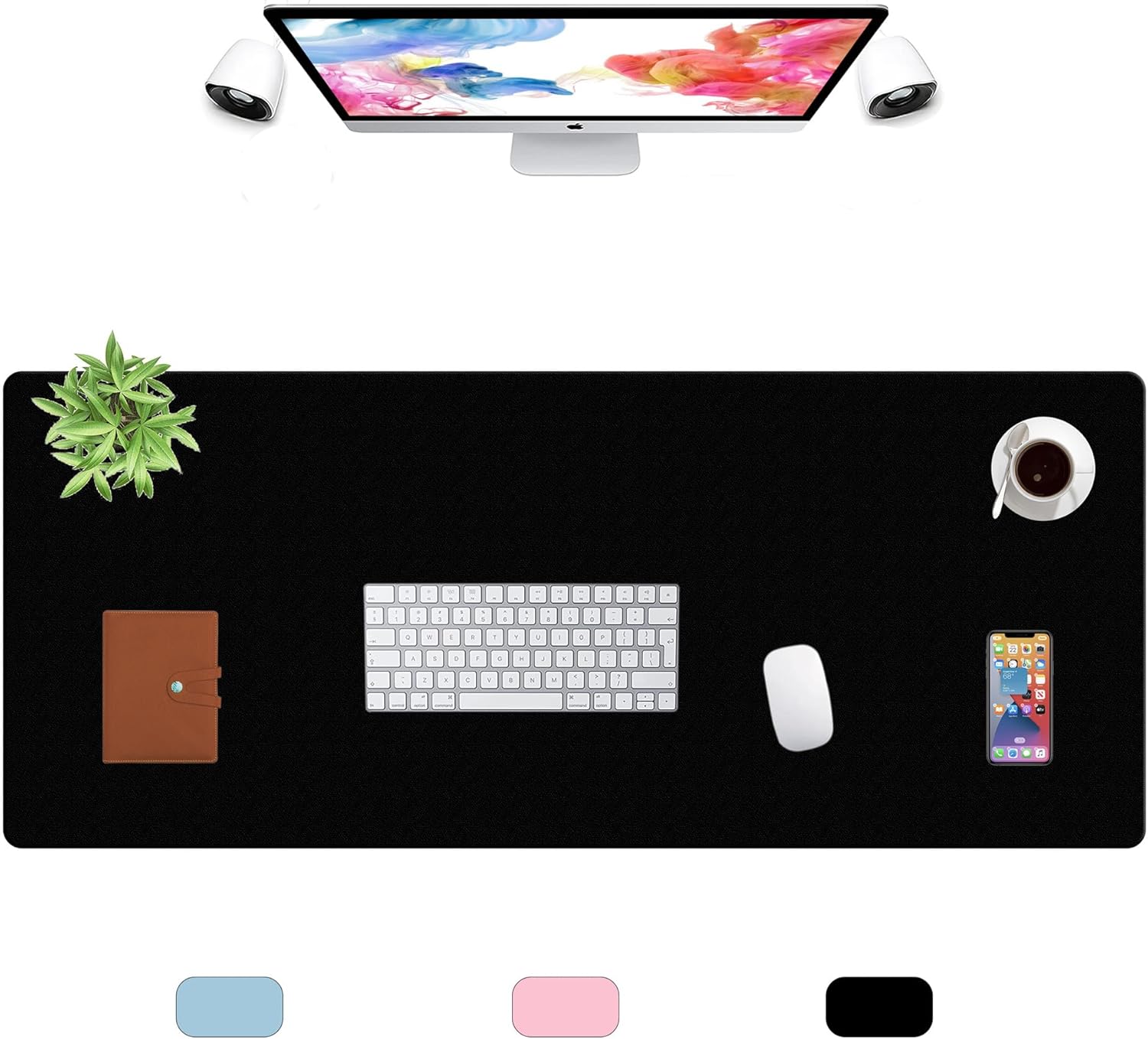 LL-COEUR XXL Leather Mouse Pad Gaming Keyboard Mat Waterproof Table Mat (Black, 1400 x 600 x 2 mm) - Image 32