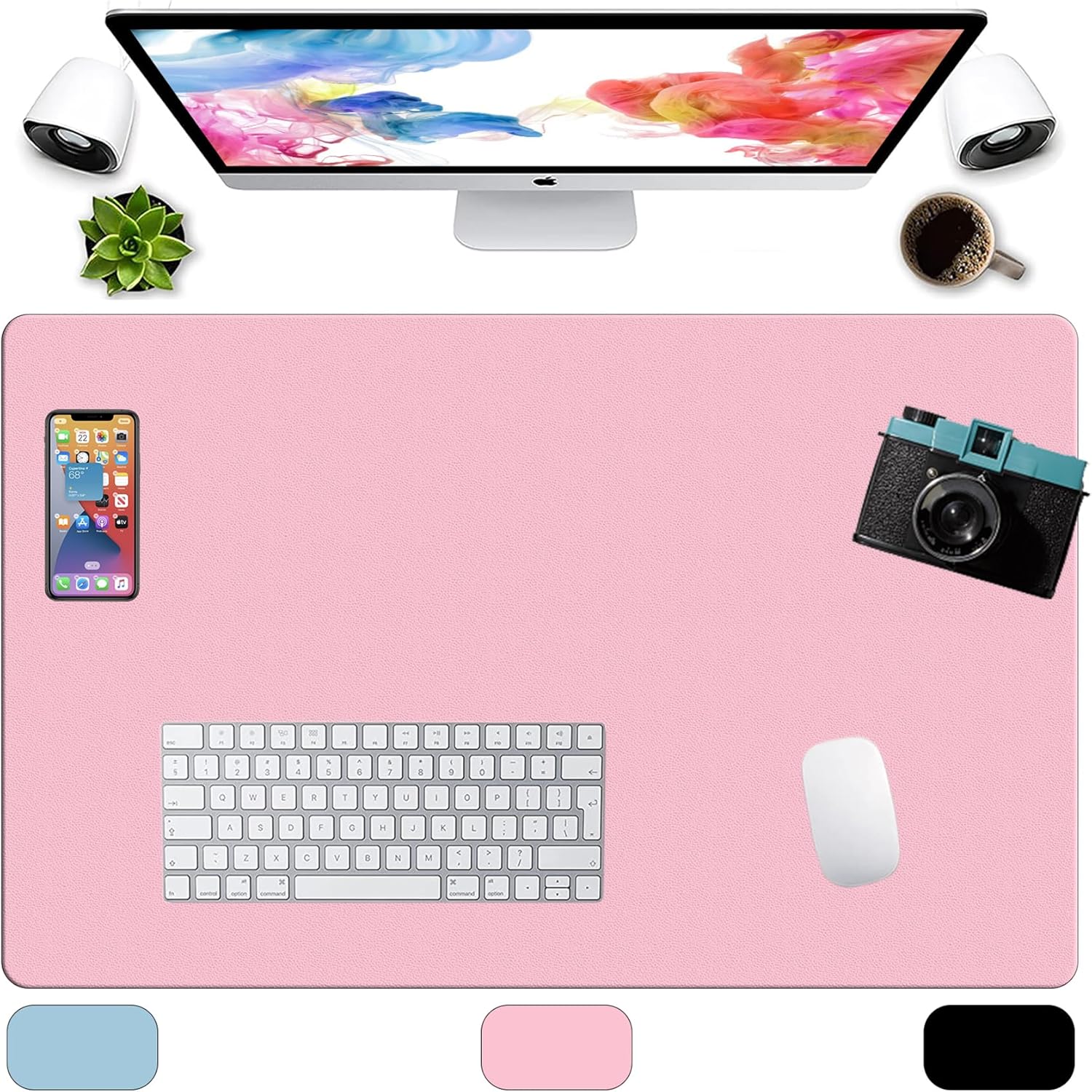 LL-COEUR XXL Leather Mouse Pad Gaming Keyboard Mat Waterproof Table Mat (Black, 1400 x 600 x 2 mm) - Image 40