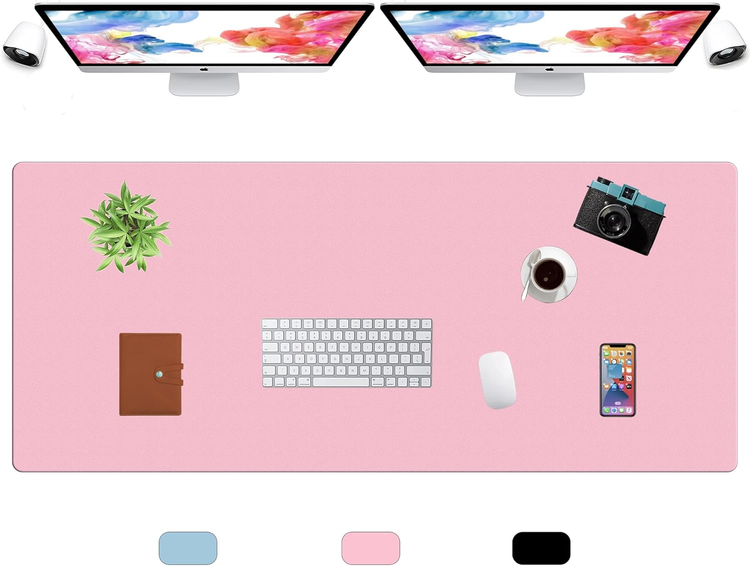 LL-COEUR XXL Leather Mouse Pad Gaming Keyboard Mat Waterproof Table Mat (Black, 1400 x 600 x 2 mm) - Image 25