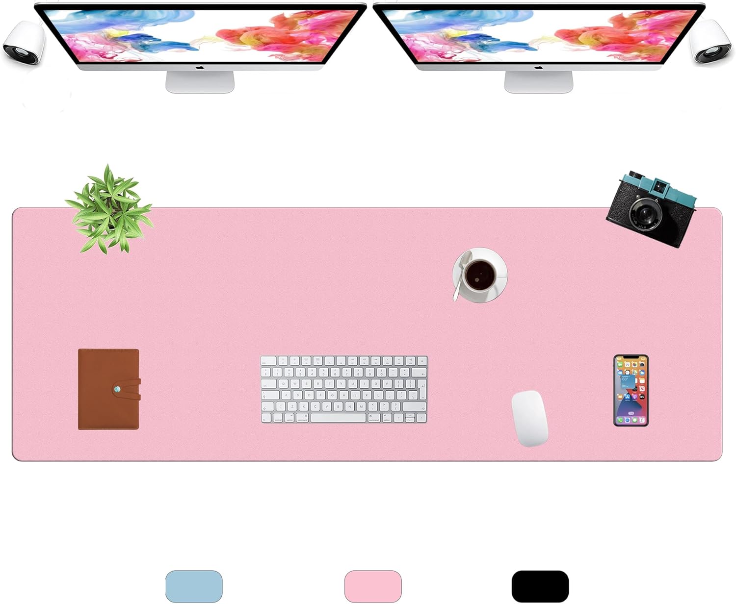 LL-COEUR XXL Leather Mouse Pad Gaming Keyboard Mat Waterproof Table Mat (Black, 1400 x 600 x 2 mm) - Image 10