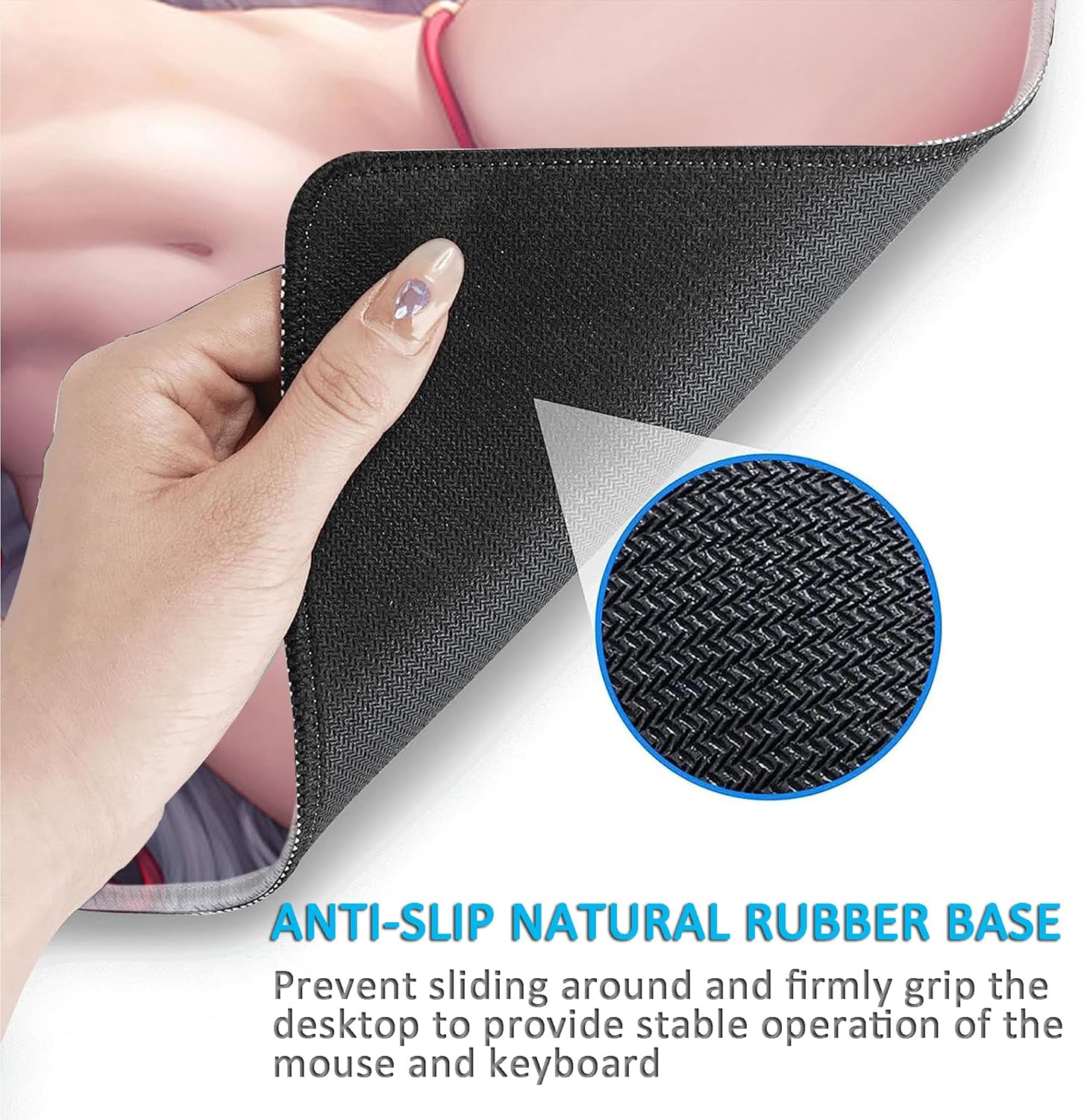 LL-COEUR XXL Mouse Pad Gaming Play Mat Computer Laptop Office Table Mat 1000x500x3mm (Colour 1) - Image 6