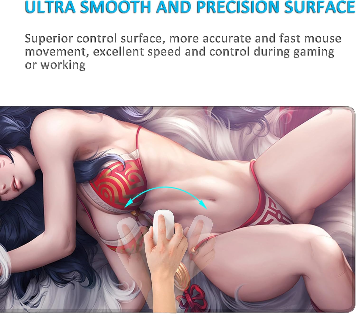 LL-COEUR XXL Mouse Pad Gaming Play Mat Computer Laptop Office Table Mat 1000x500x3mm (Colour 1) - Image 5