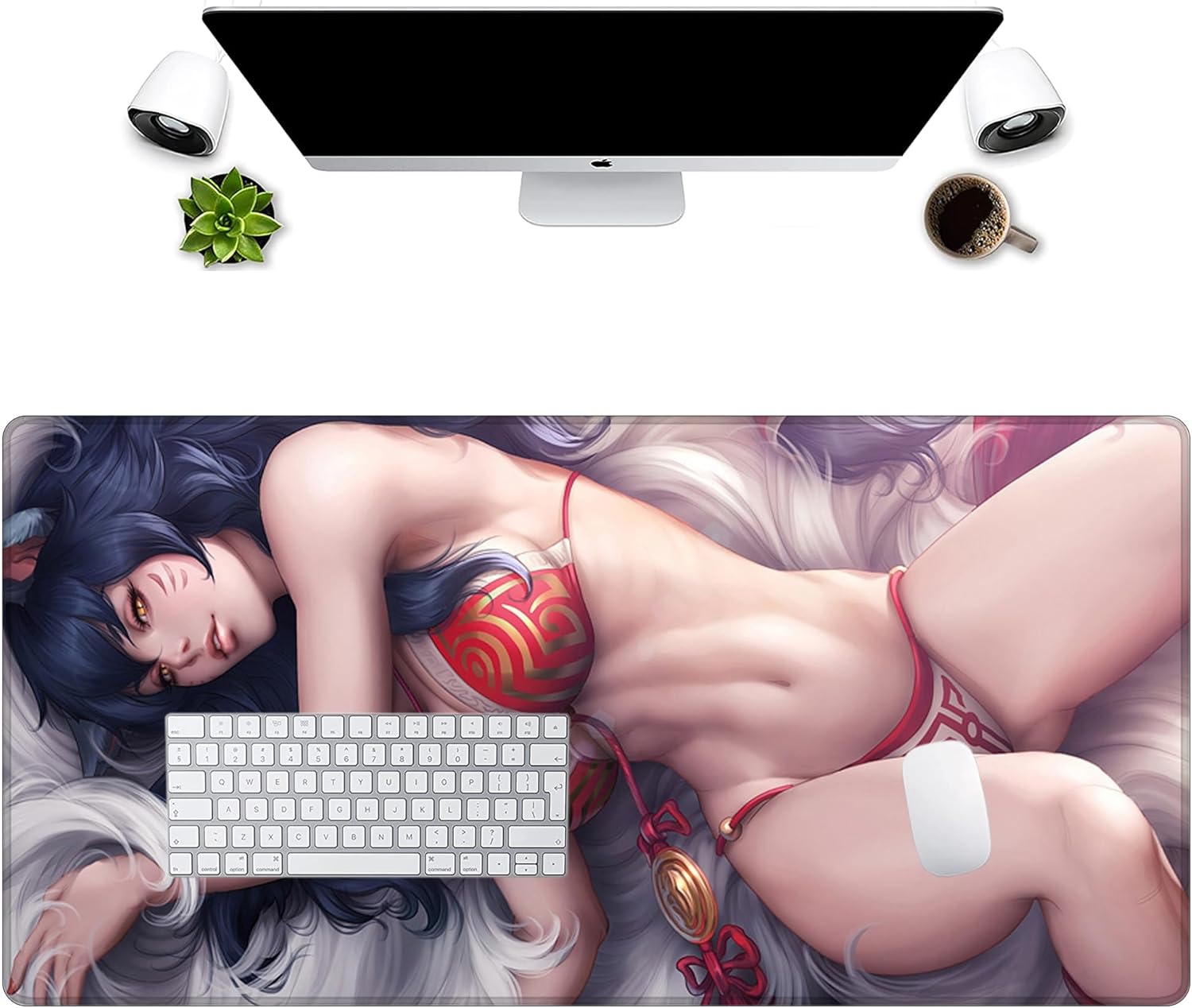 LL-COEUR XXL Mouse Pad Gaming Play Mat Computer Laptop Office Table Mat 1000x500x3mm (Colour 1) - Image 3