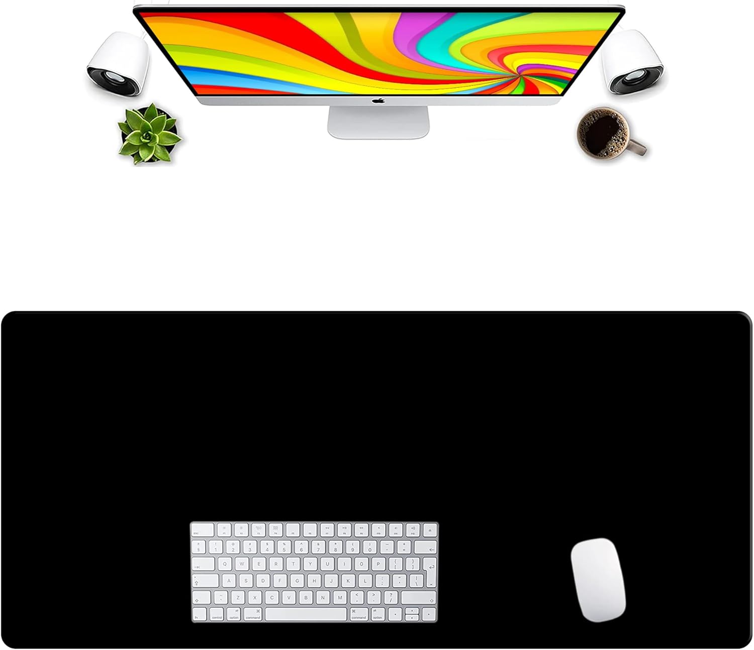 LL-COEUR XXL PVC Mouse Pad Gaming Keyboard Mat Waterproof Table Mat (Black, 1000 x 450 x 2.8 mm) - Image 3